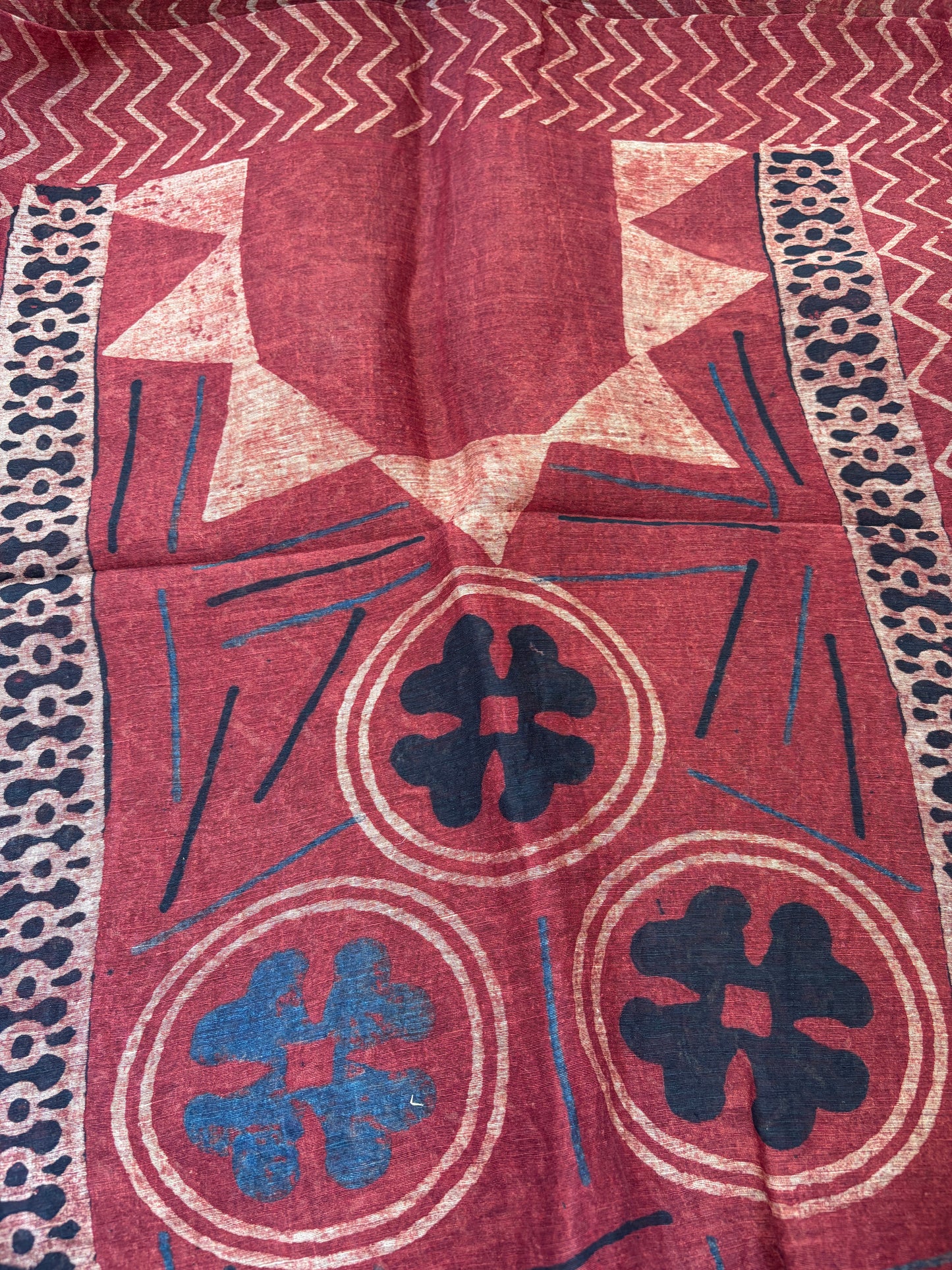 Linen Ajrakh Kurta and dupatta