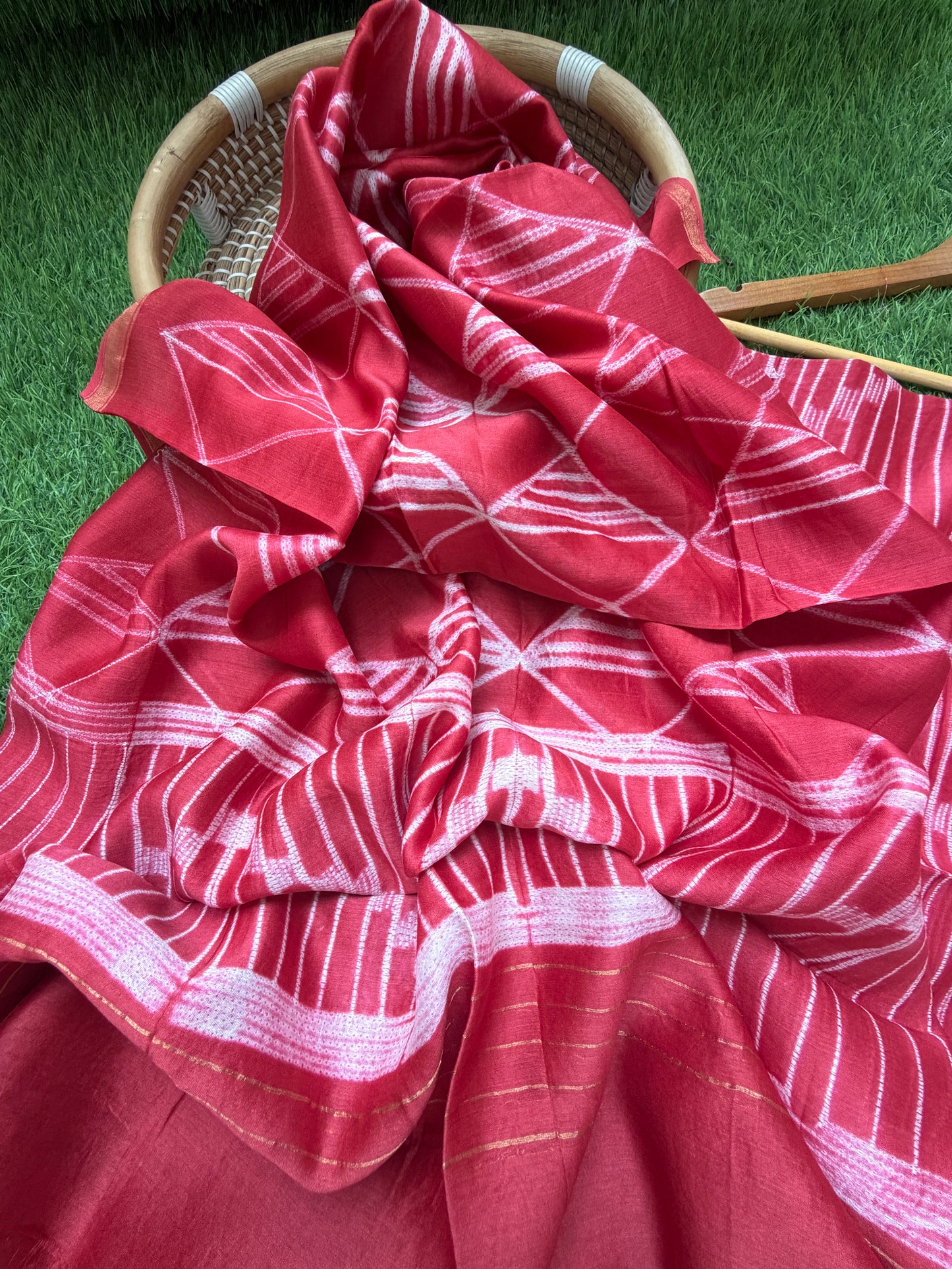 Chanderi Shibori kurta dupatta