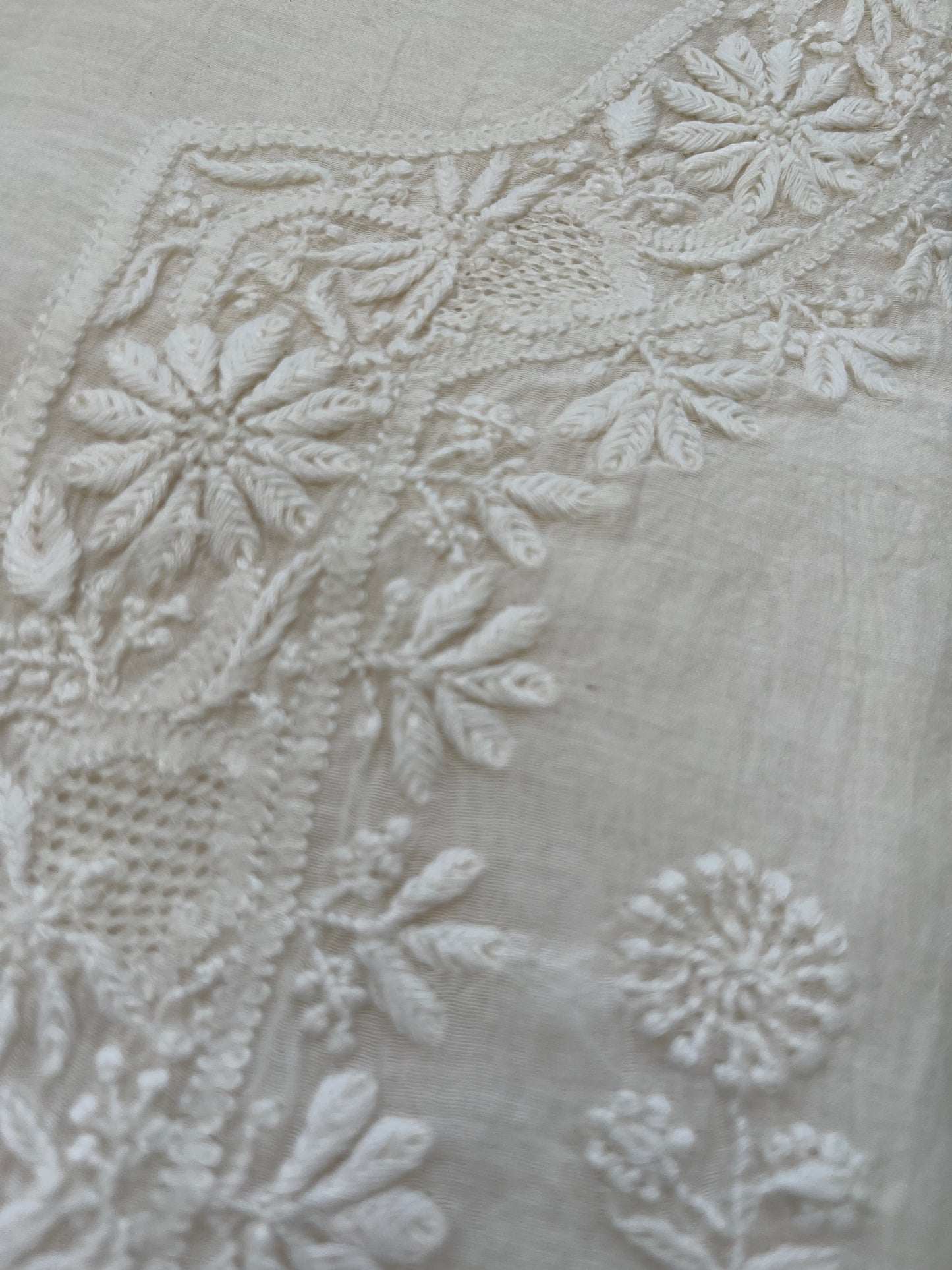 Chanderi chikankari kurta