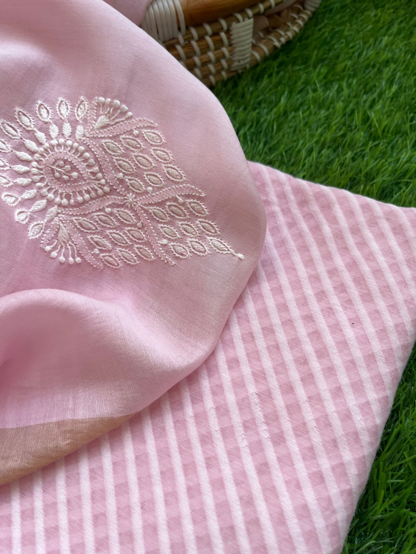 Jaamdani kurta chanderi dupatta