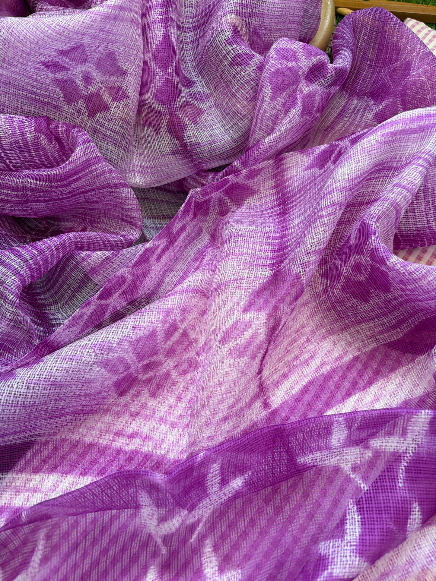 Muslin Khadi check kurta fabric kota silk dupatta