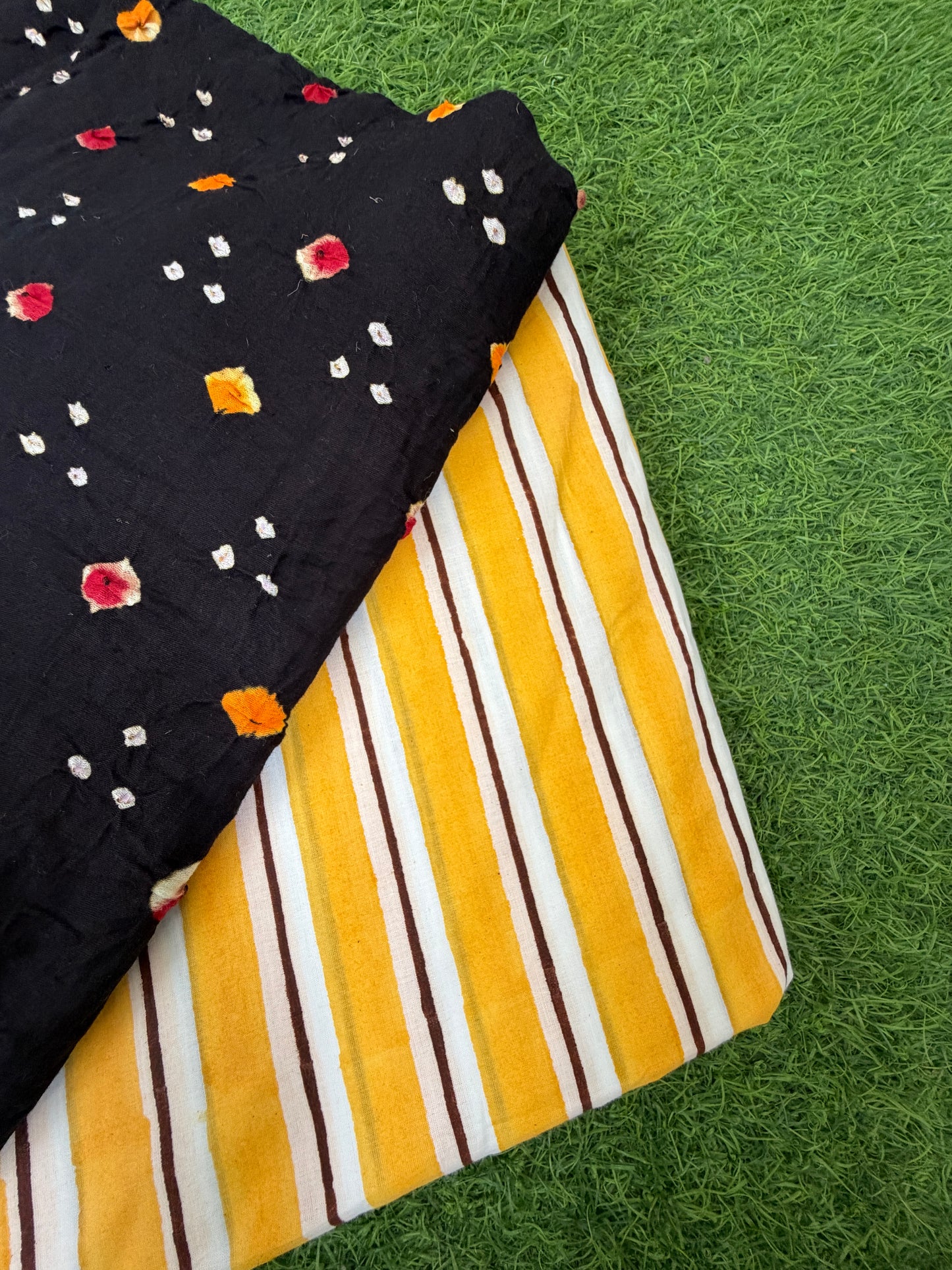 Cotton bandhani and print set