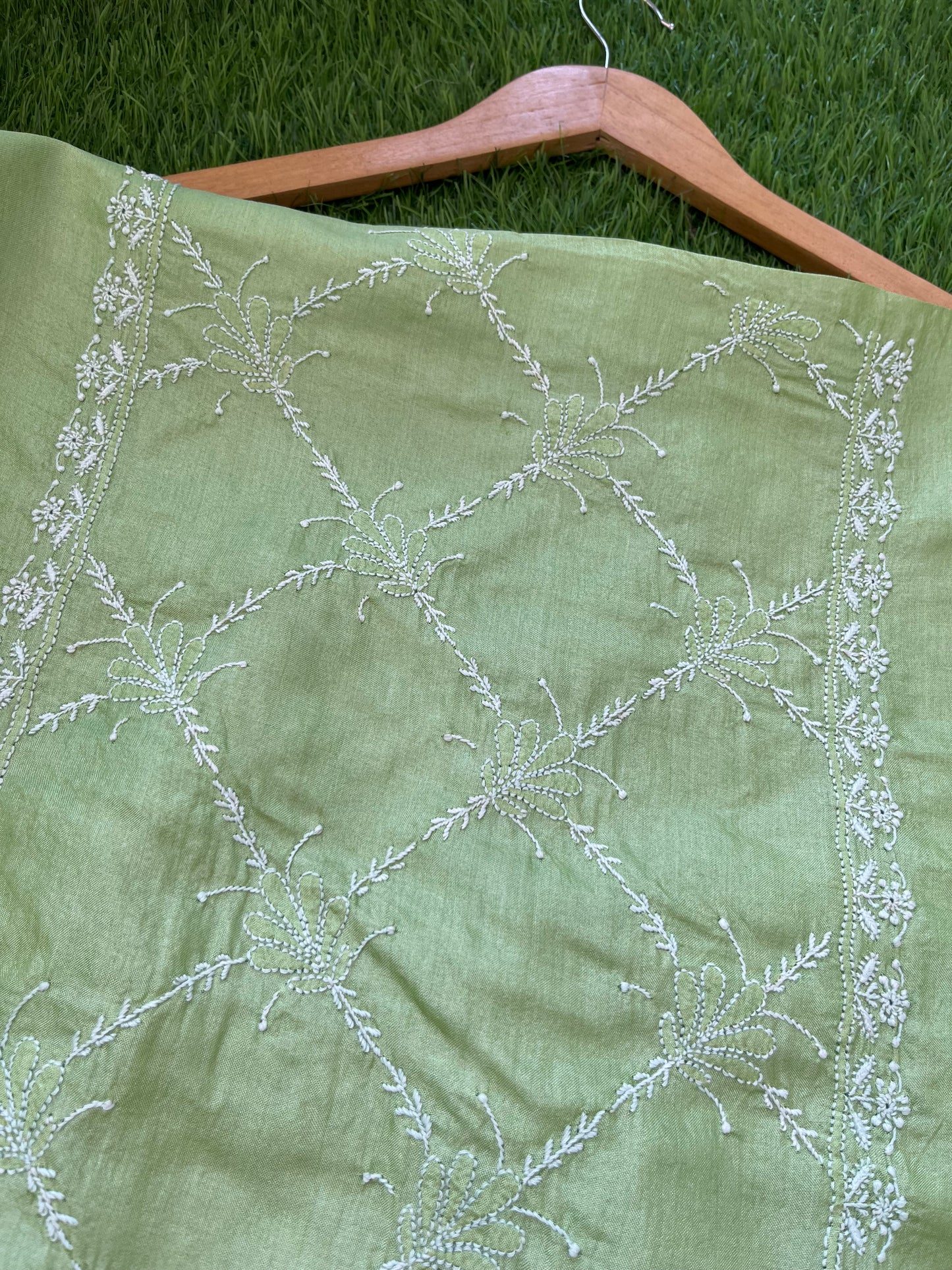 Tussar Silk Chikankari kurta