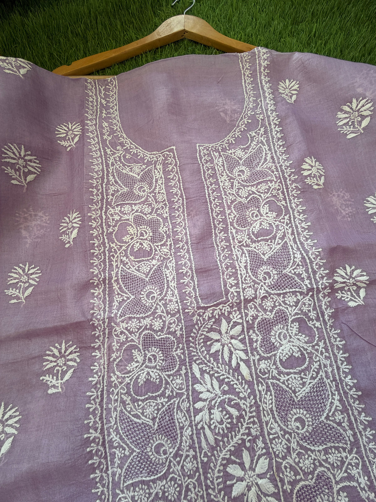 Tussar Silk Chikankari kurta