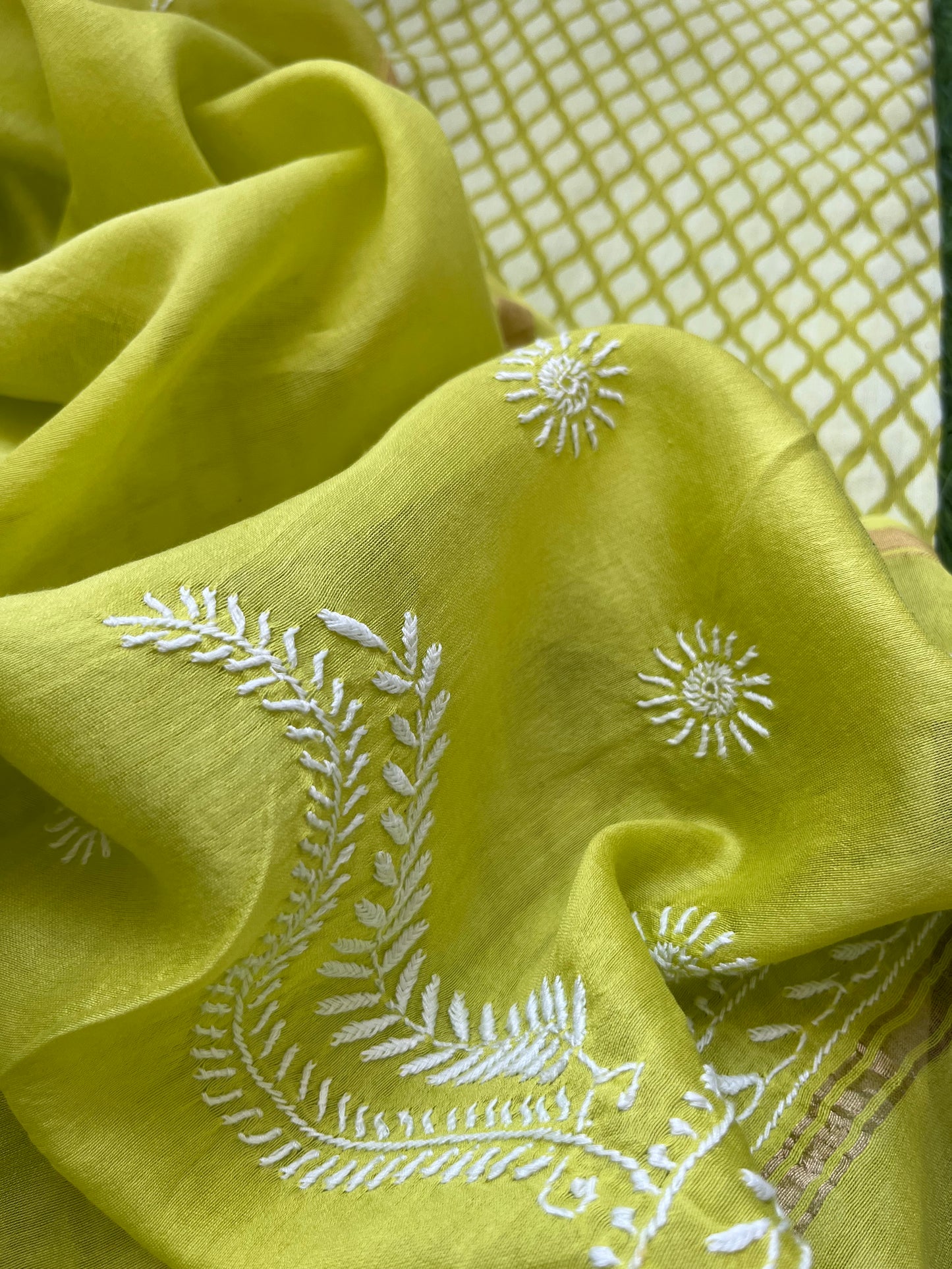 Jaamdani kurta chikankari dupatta