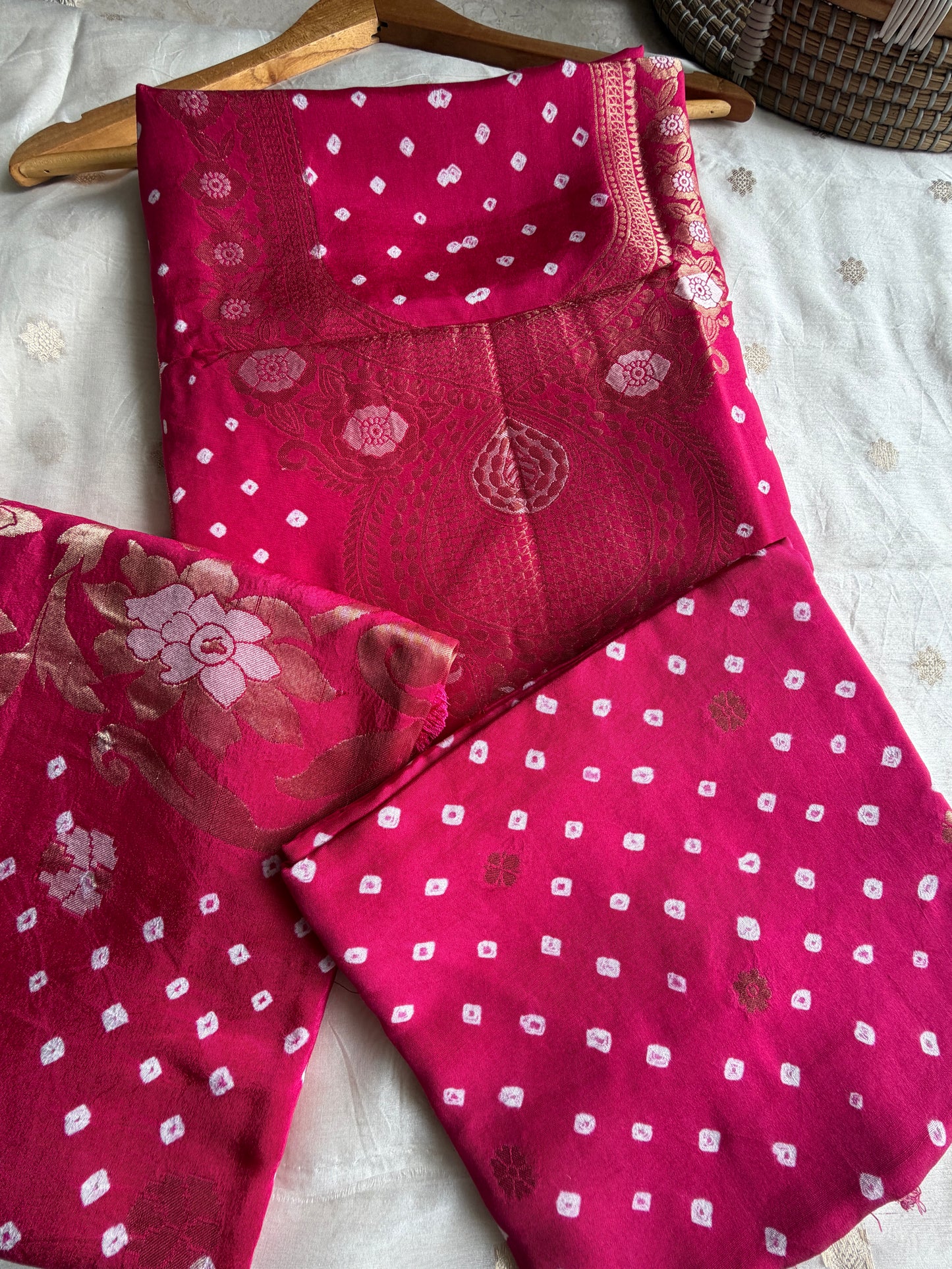 Modal Bandhani kurta bottom dupatta