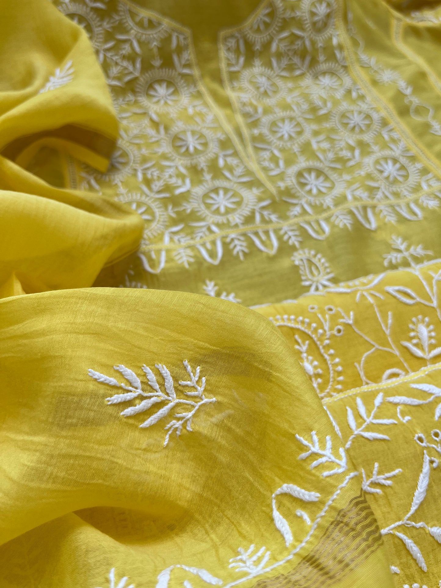 Chanderi Chikankari Kurta Dupatta