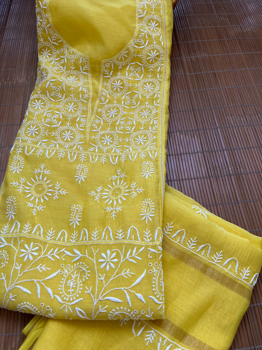 Chanderi Chikankari Kurta Dupatta