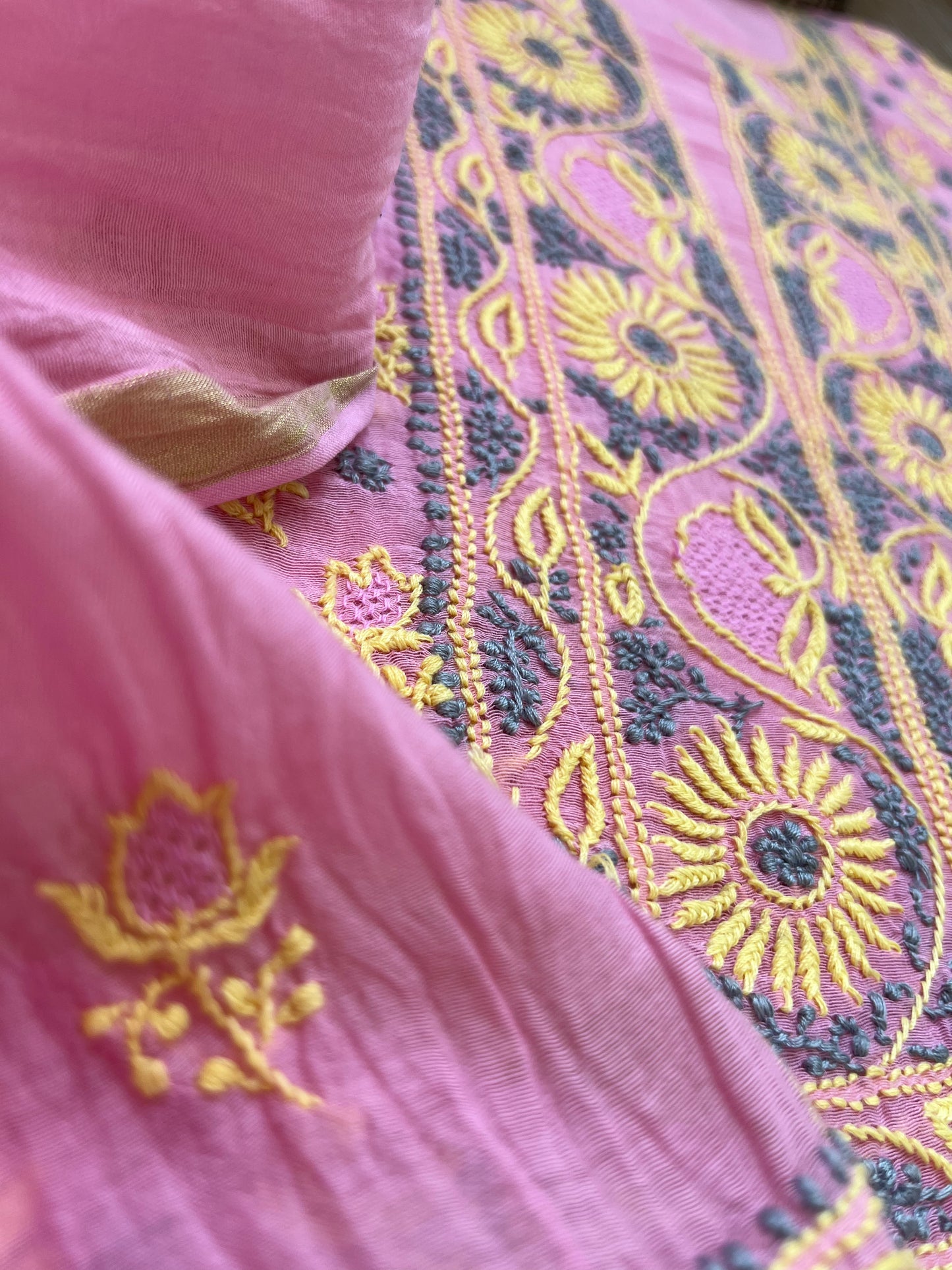 Chanderi Chikankari Kurta Dupatta