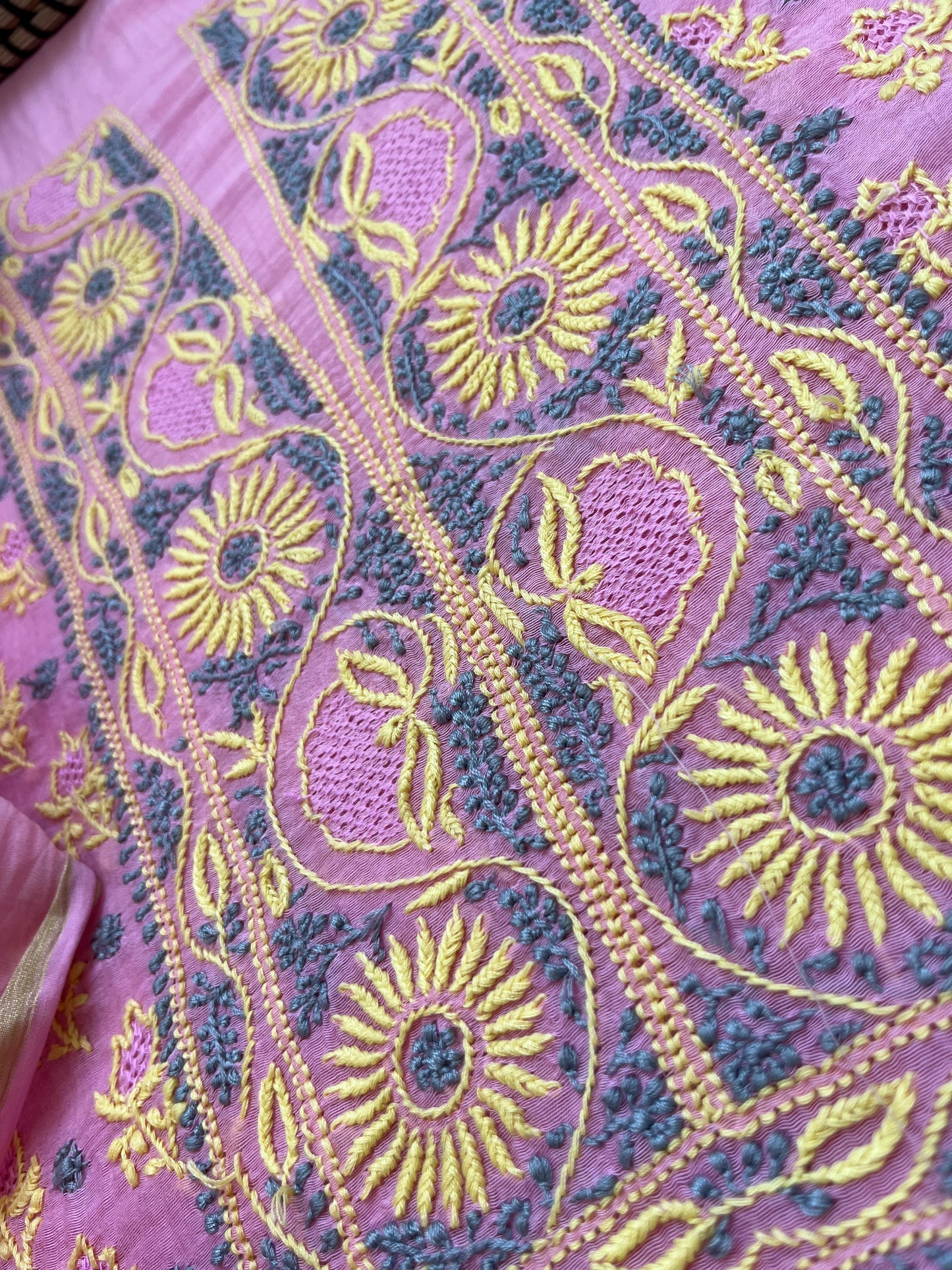 Chanderi Chikankari Kurta Dupatta