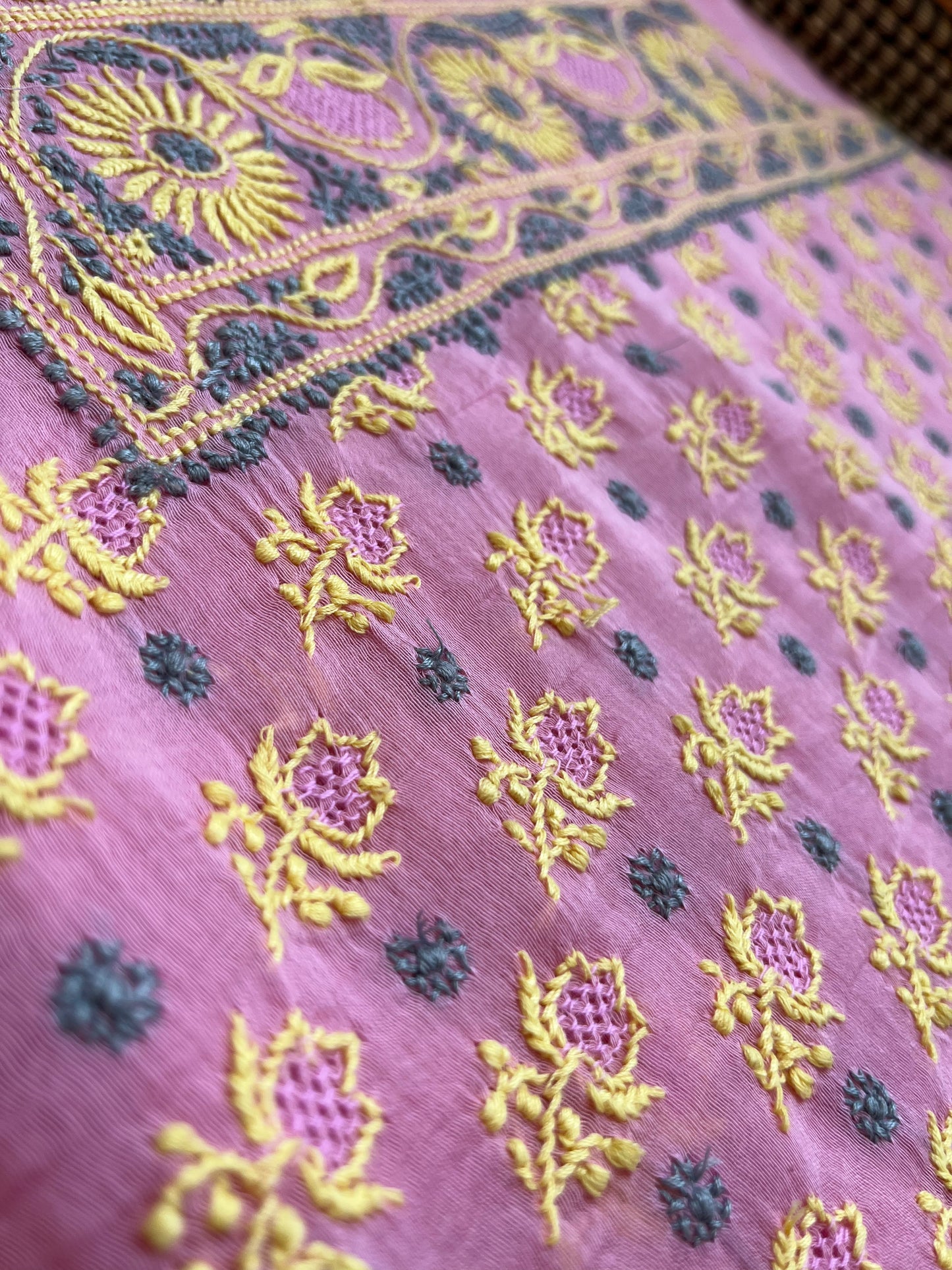 Chanderi Chikankari Kurta Dupatta