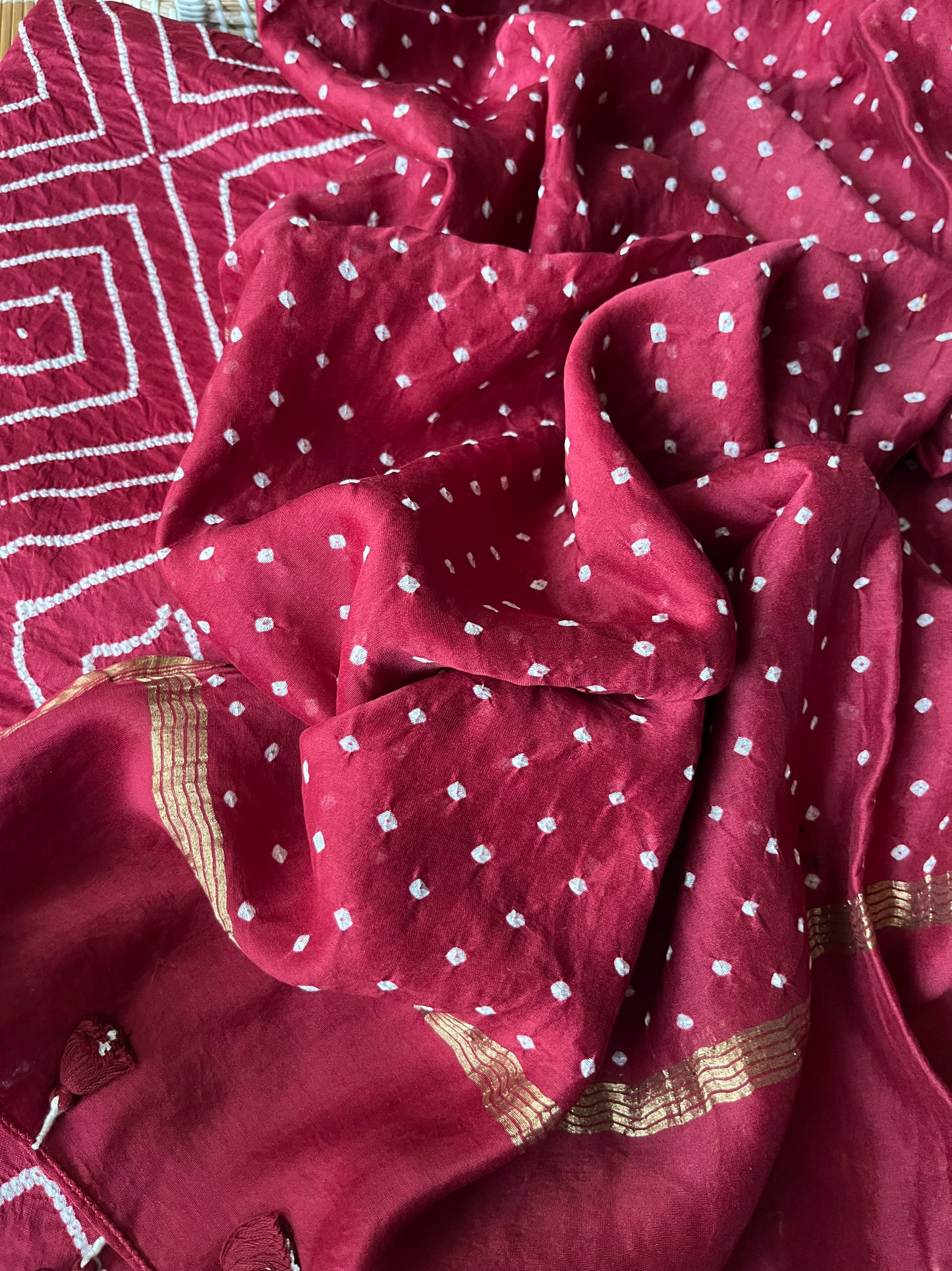 Bandhani kurta dupatta