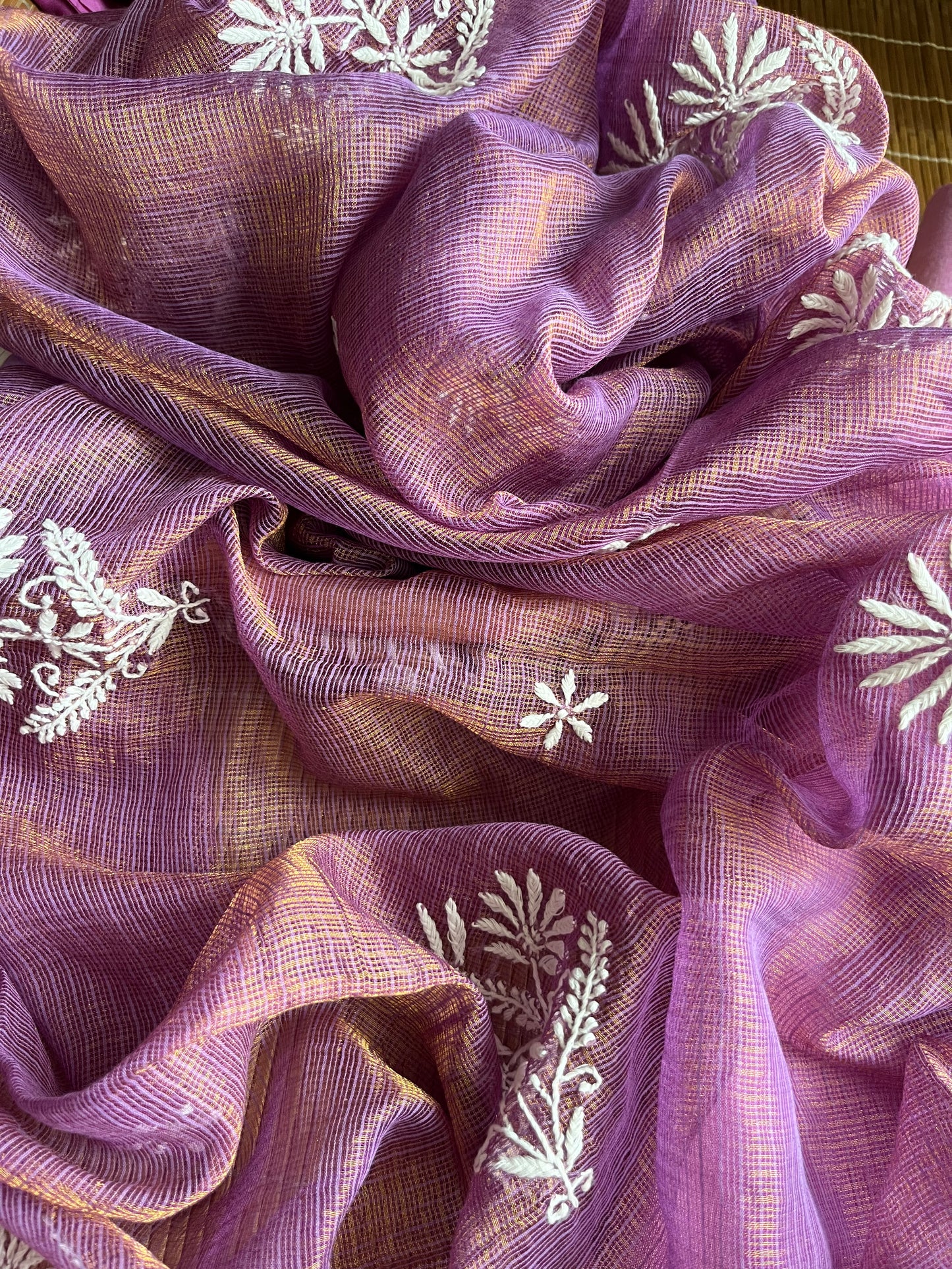 Kota tissue chikankari Dupatta