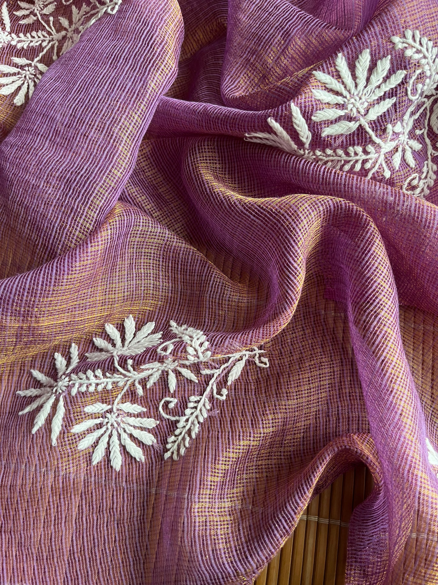 Kota tissue chikankari Dupatta