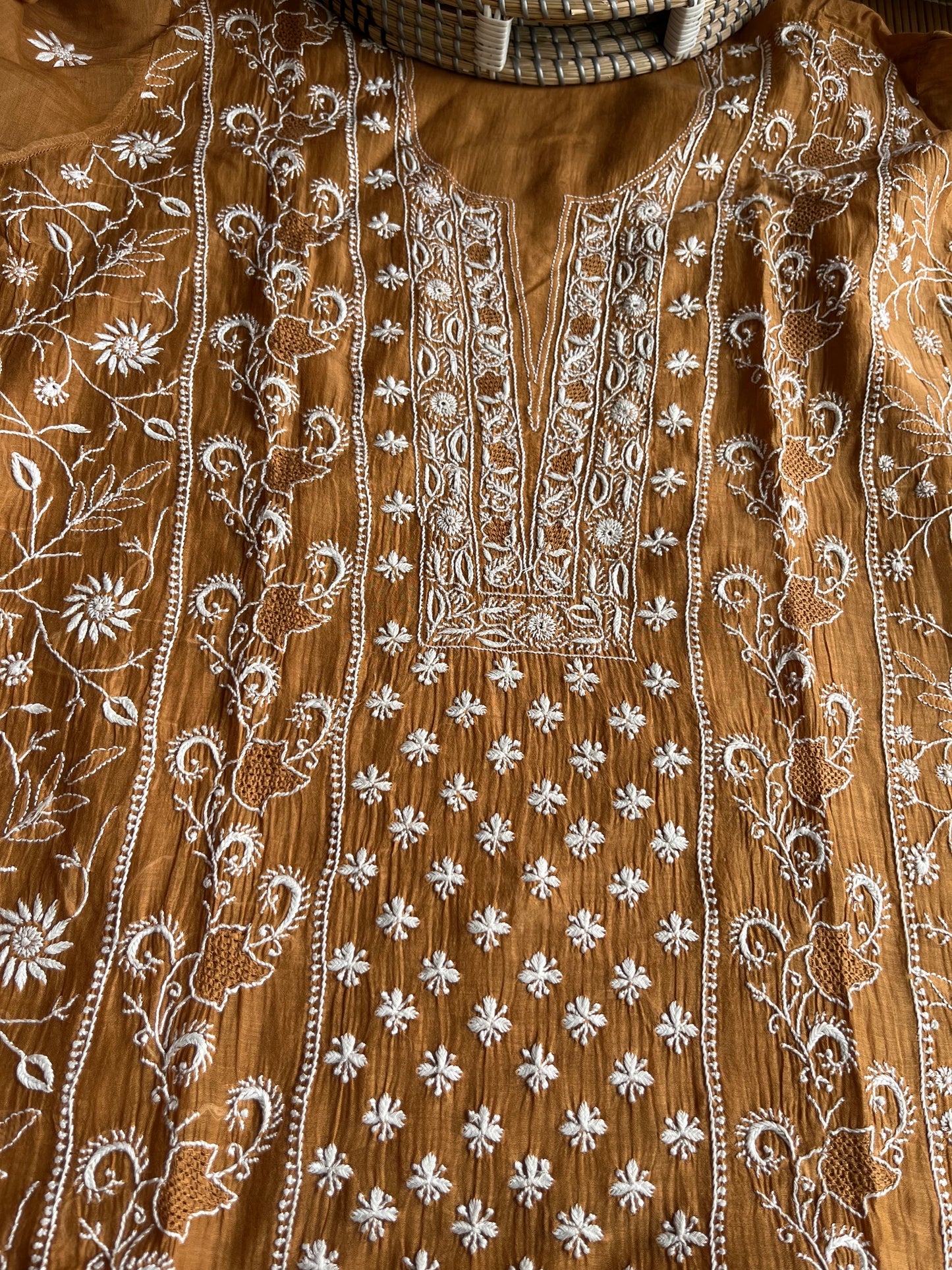 Chanderi Chikankari Kurta Dupatta