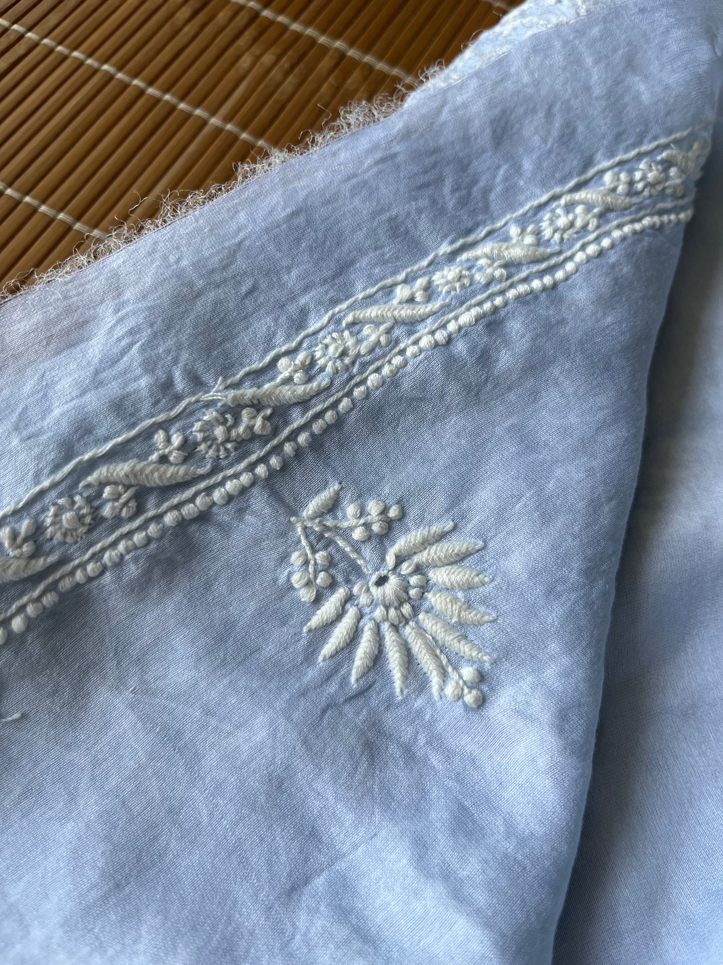 Chanderi chikankari kurta