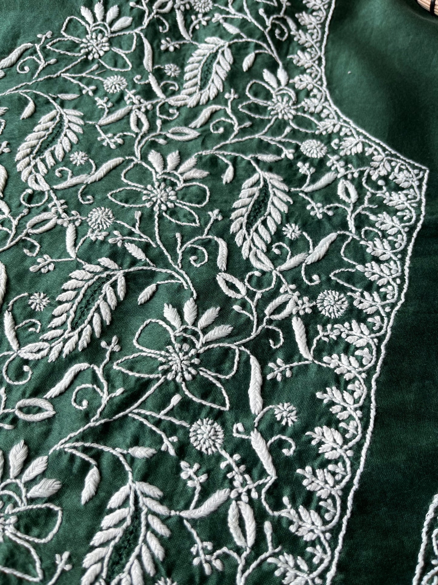 Chanderi chikankari kurta