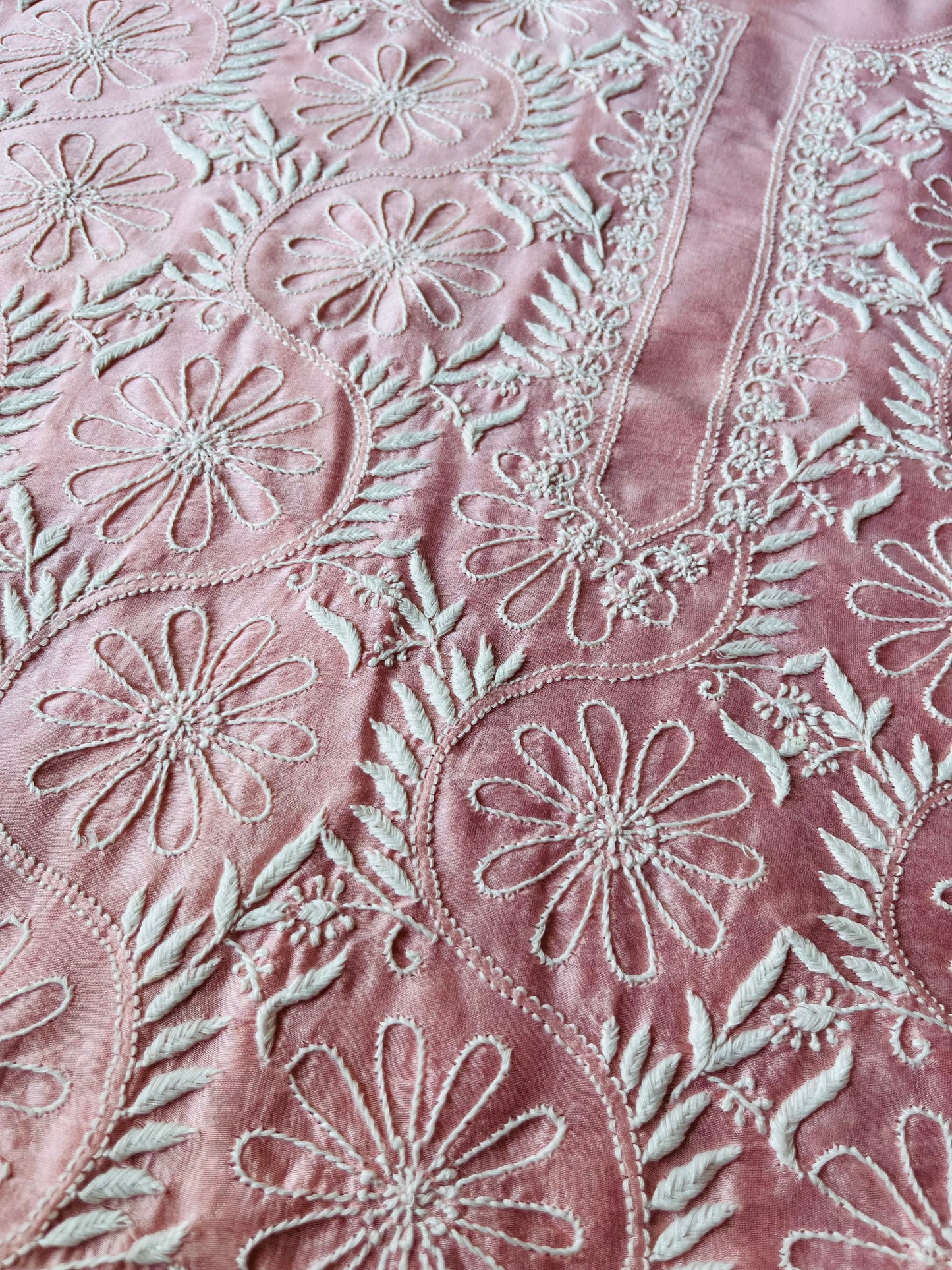 Chanderi chikankari kurta