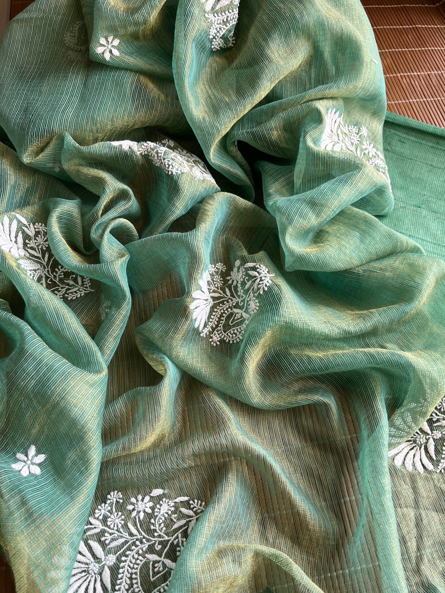 Kota tissue chikankari Dupatta