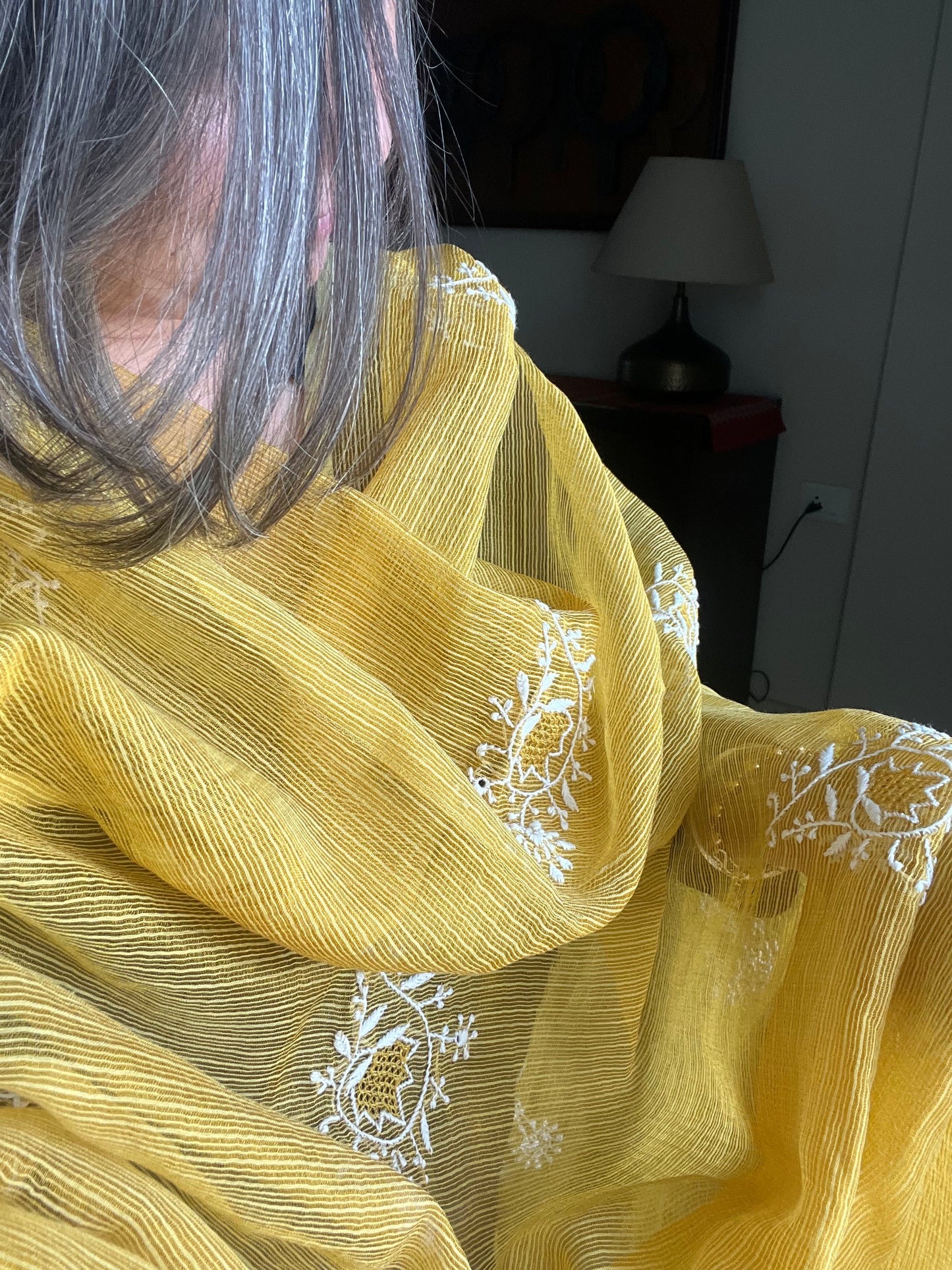 Kota tissue chikankari Dupatta