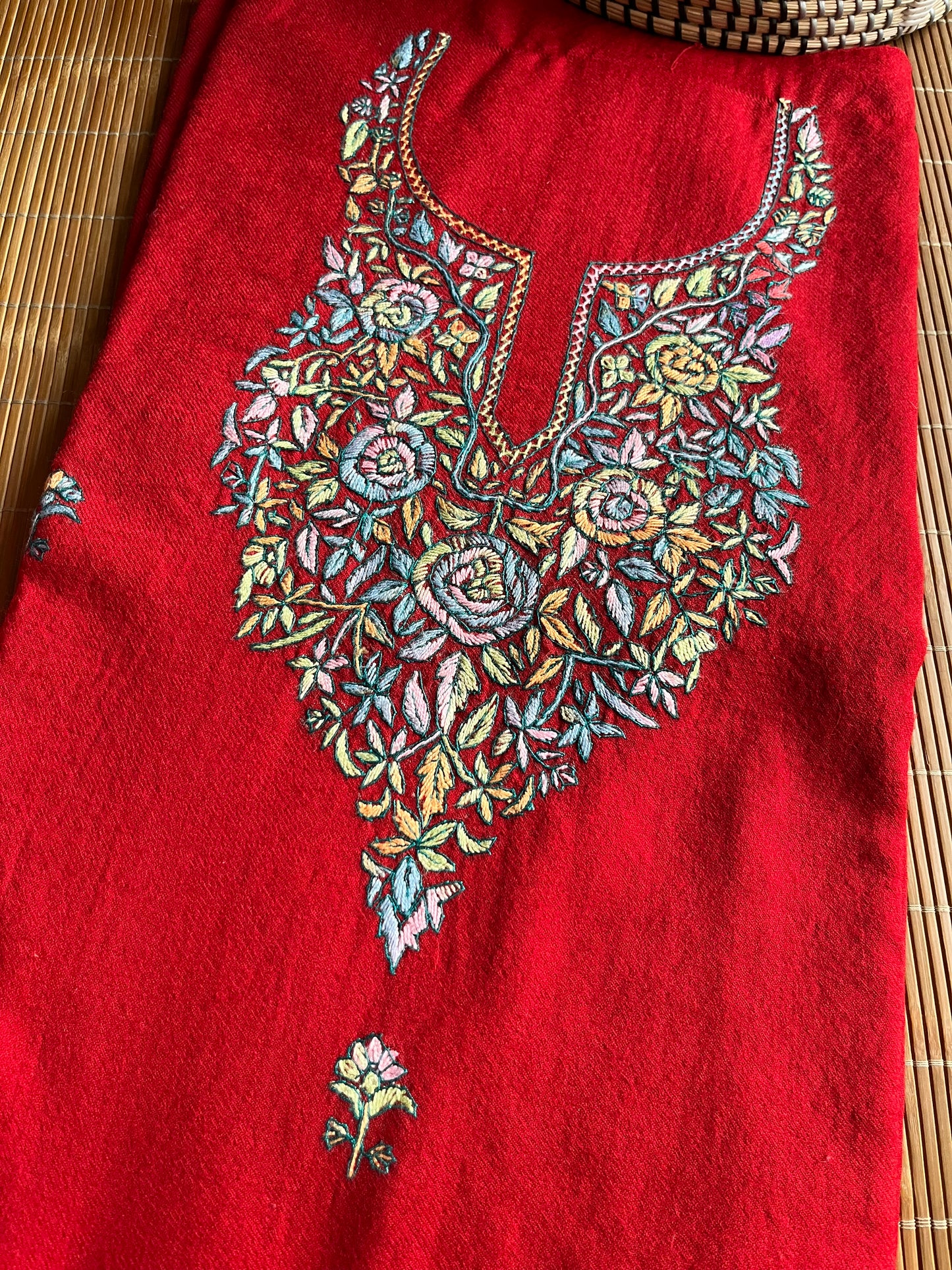 Woollen hand embroidered suit