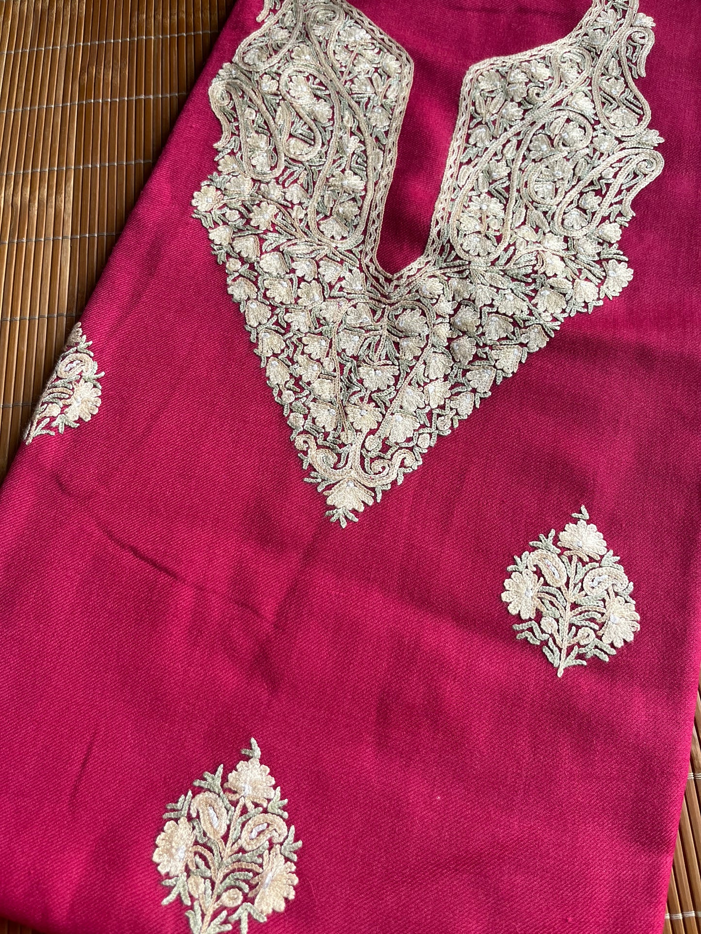 Woollen hand embroidered suit