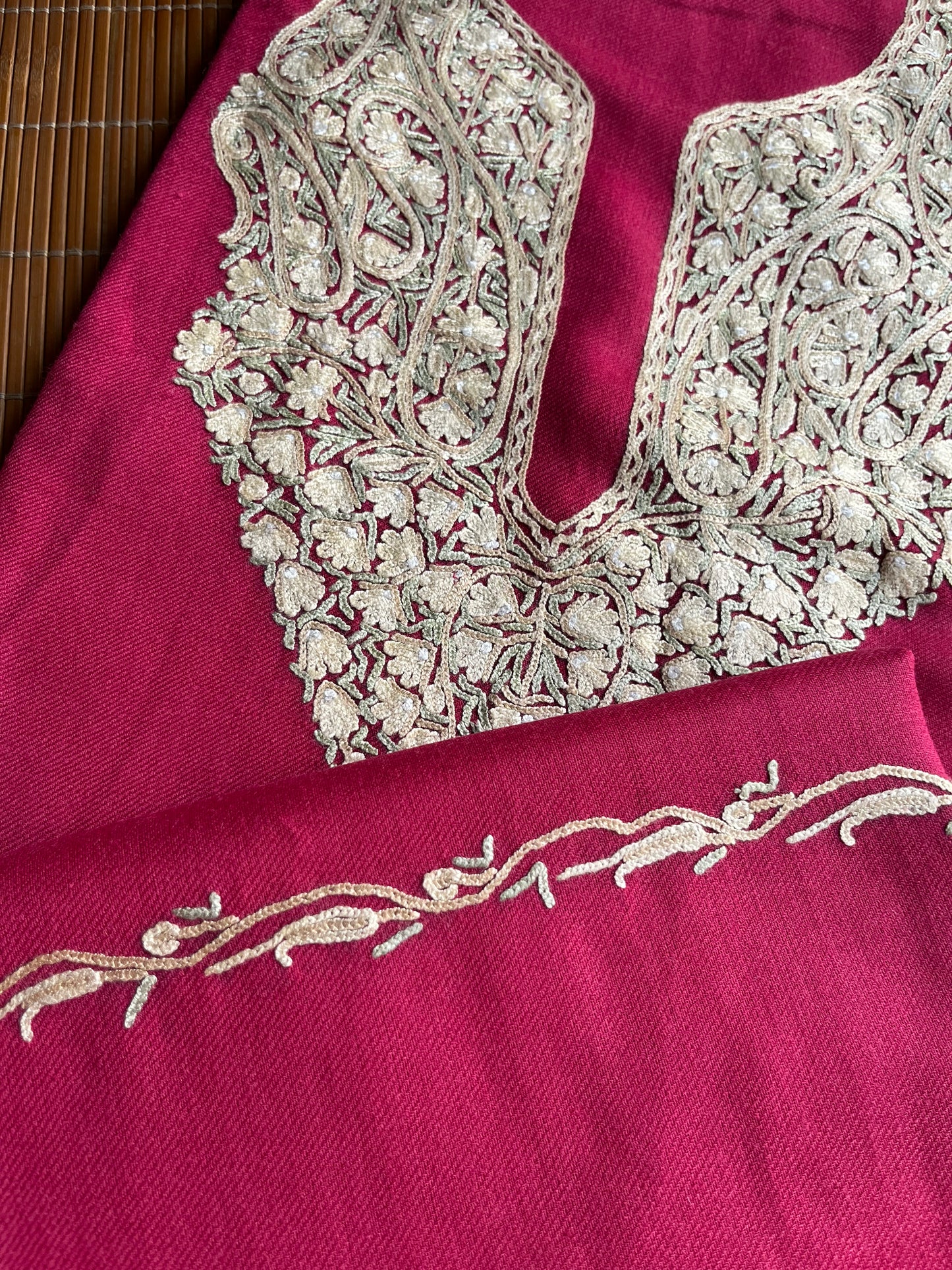 Woollen hand embroidered suit