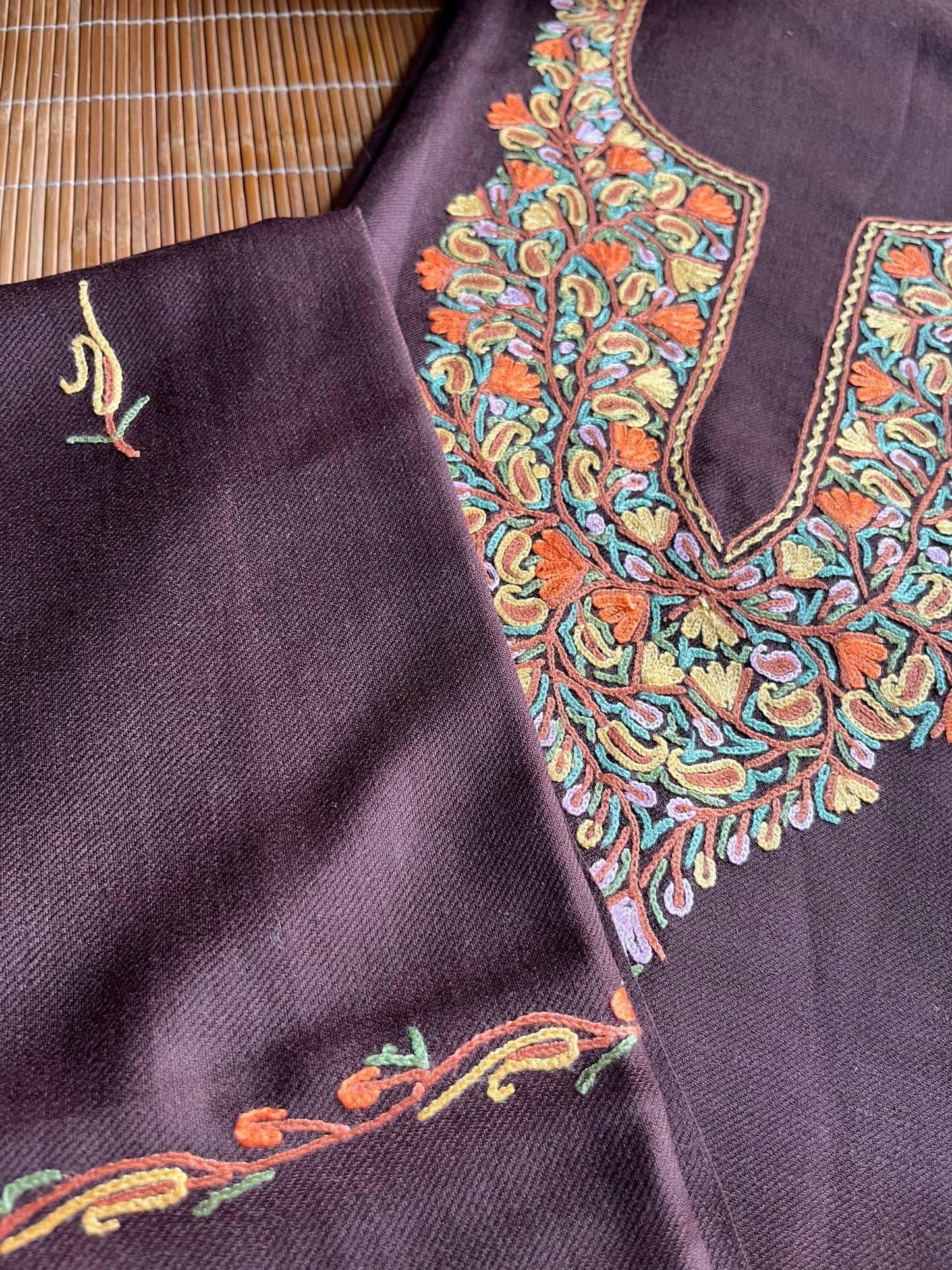 Woollen hand embroidered suit