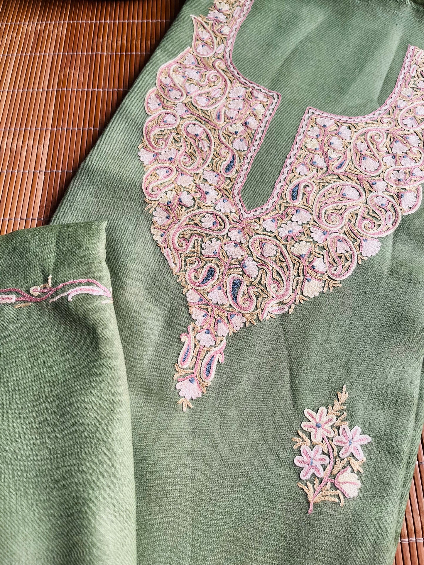 Woollen hand embroidered suit