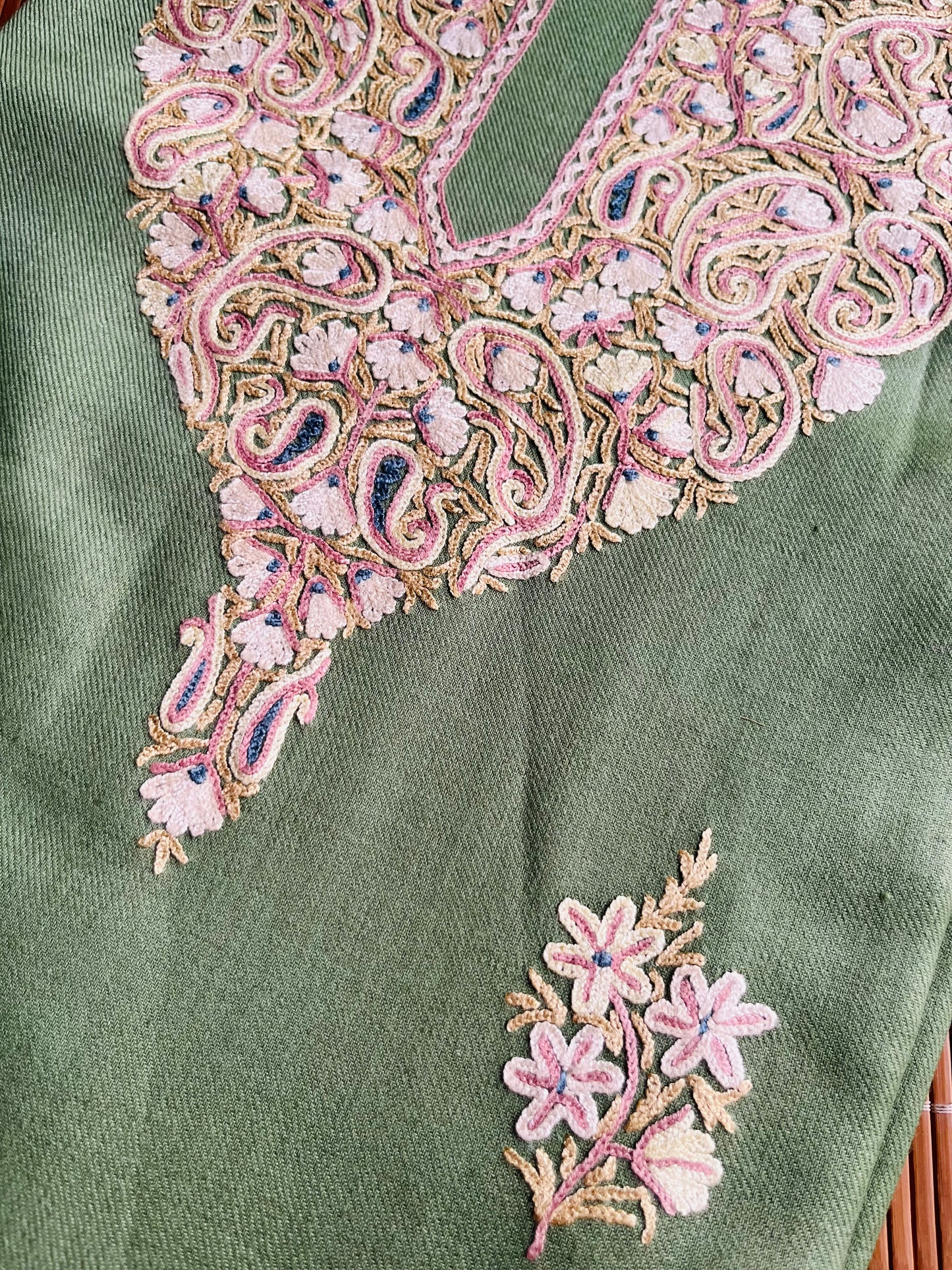 Woollen hand embroidered suit