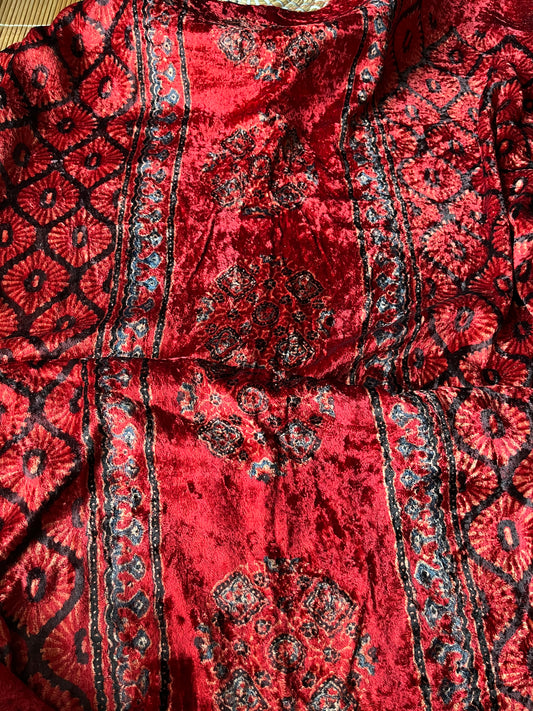 Velvet Ajrakh Kurta