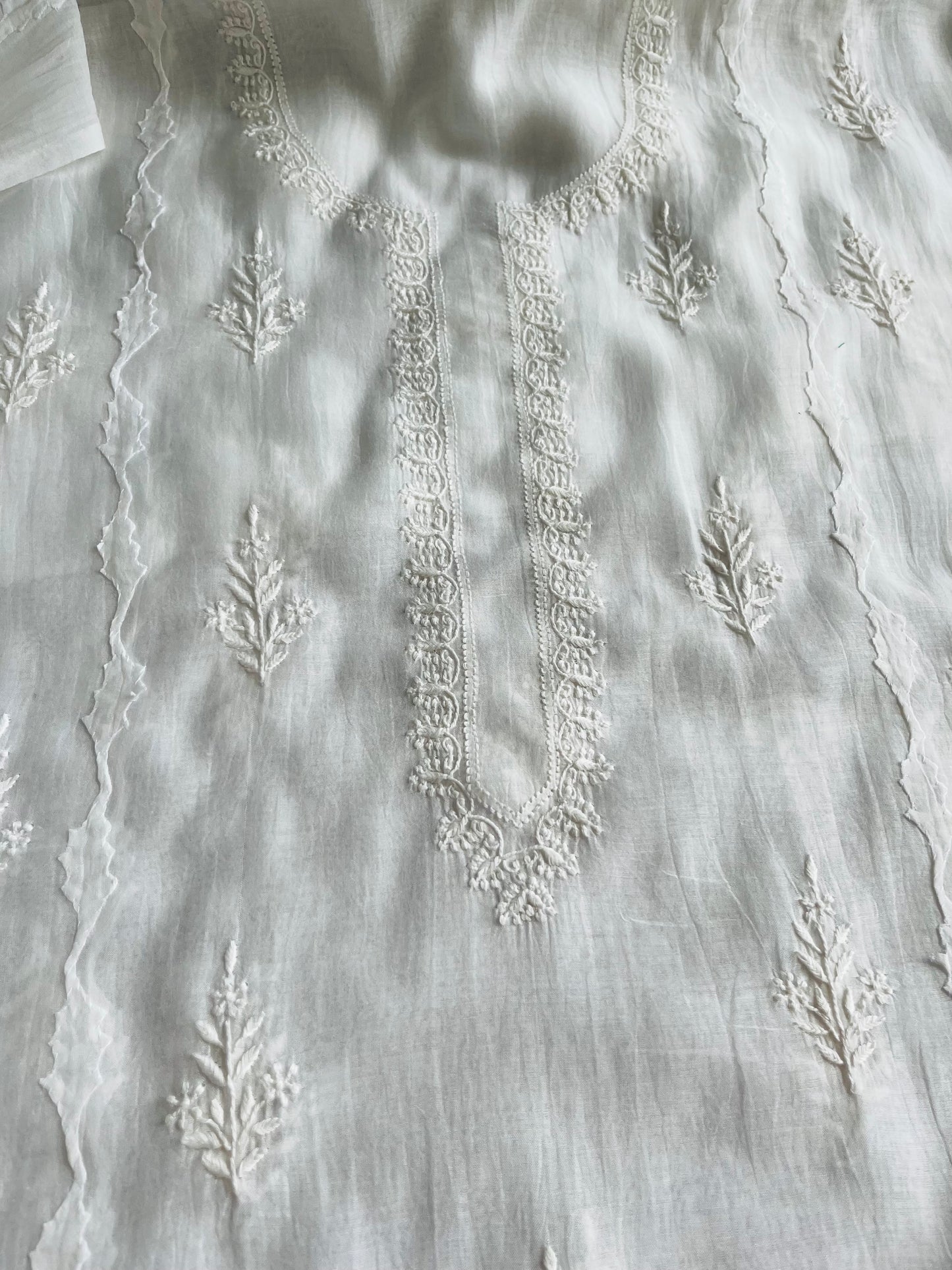 Chanderi Chikankari Kurta Dupatta