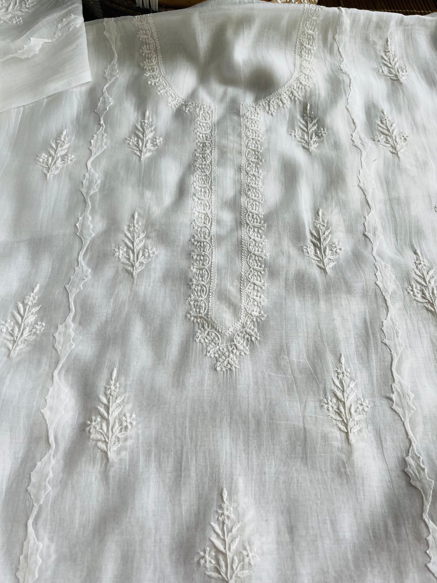 Chanderi Chikankari Kurta Dupatta