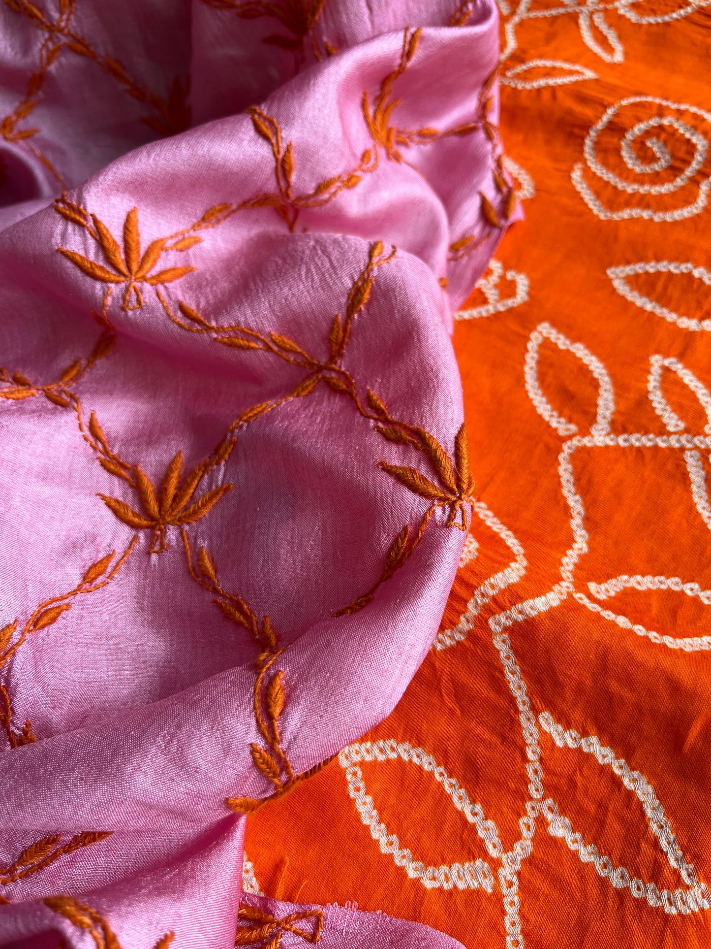 Chikankari Tussar silk dupatta