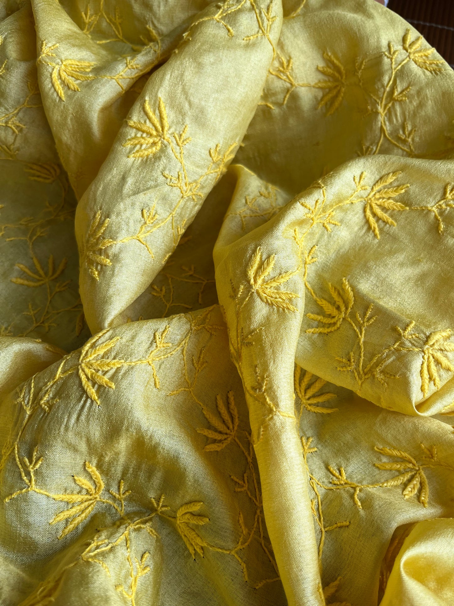 Chikankari Tussar silk dupatta