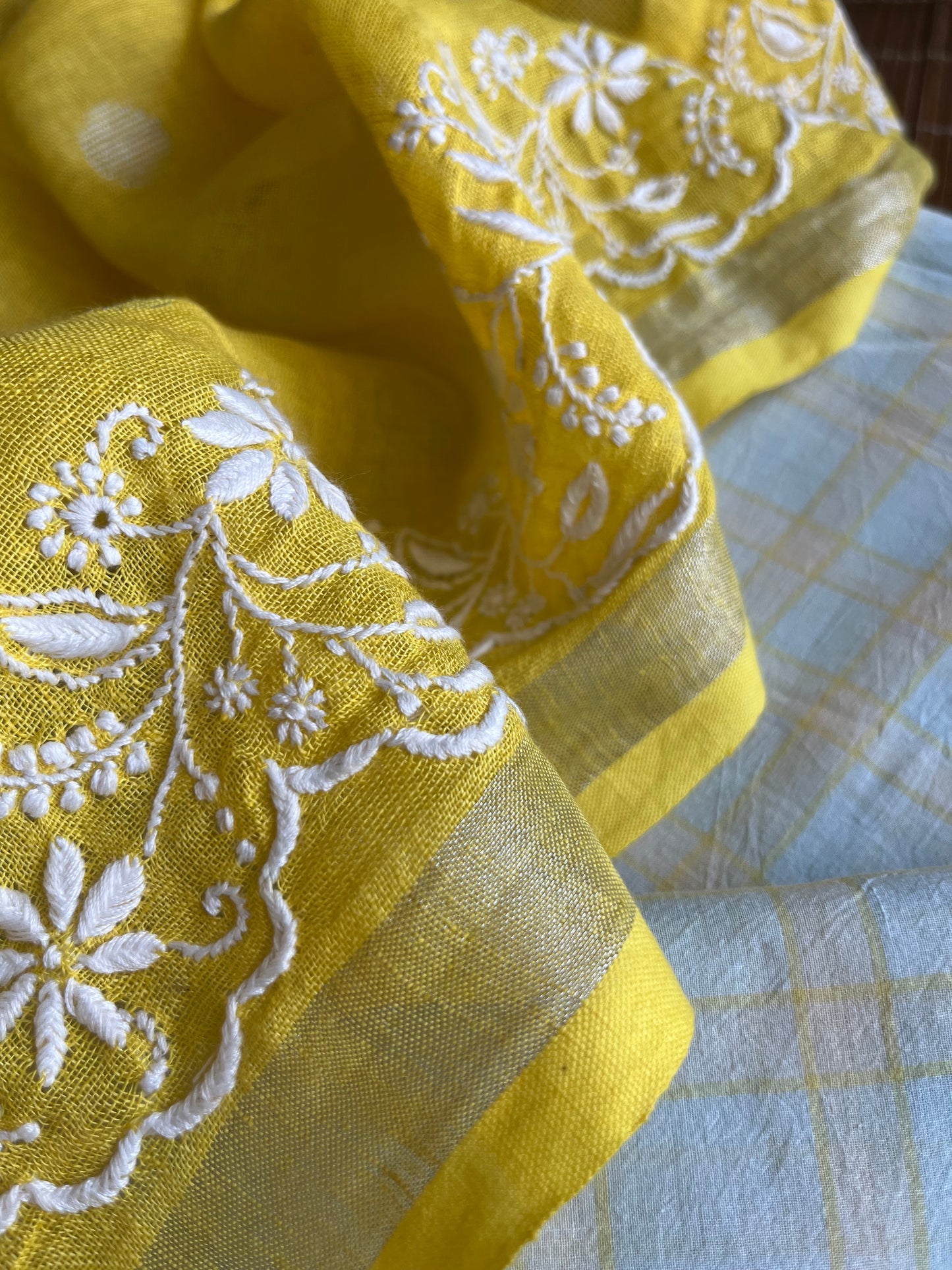 Chikankari Dupatta khadi mul kurta