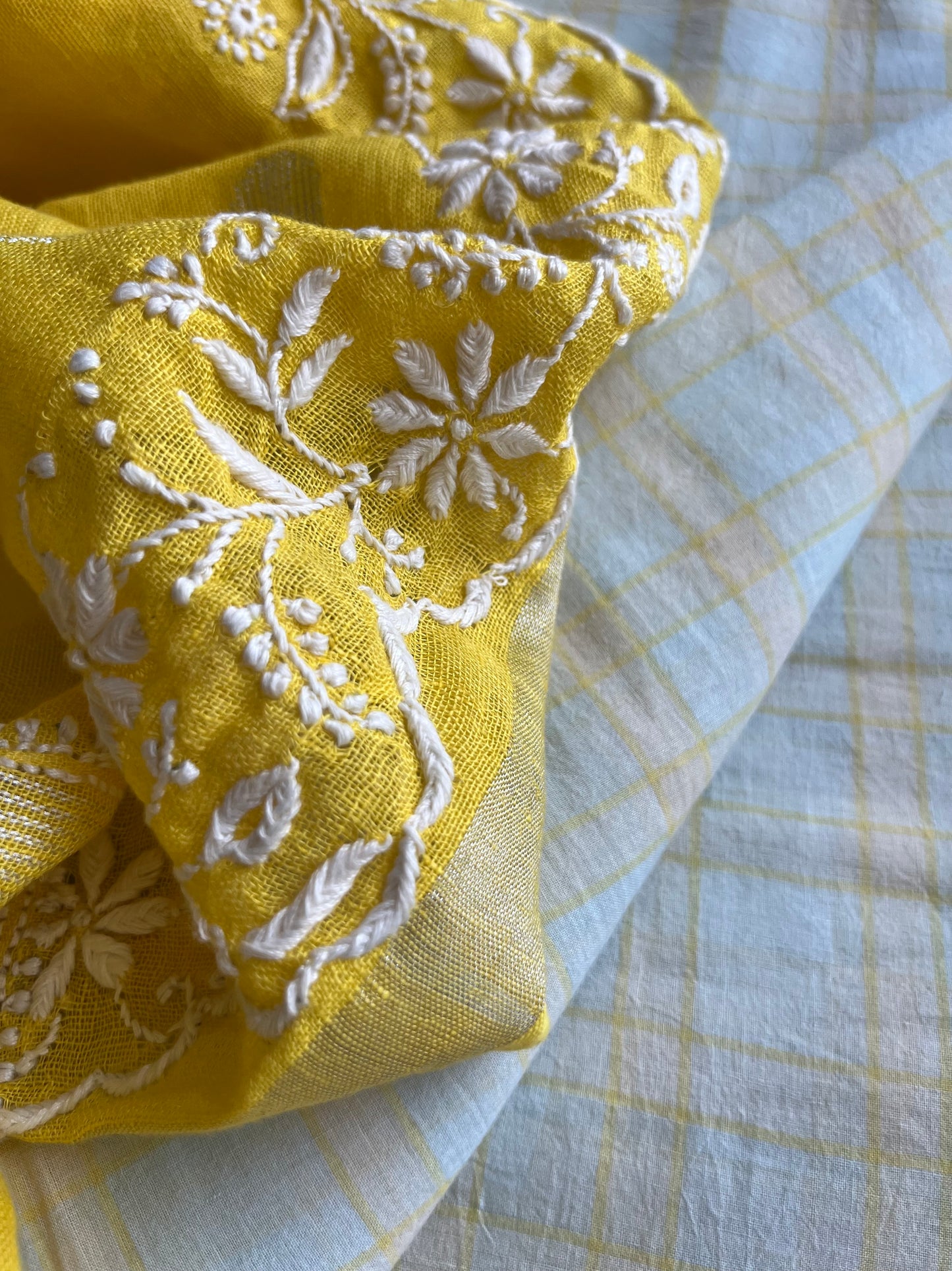 Chikankari Dupatta khadi mul kurta