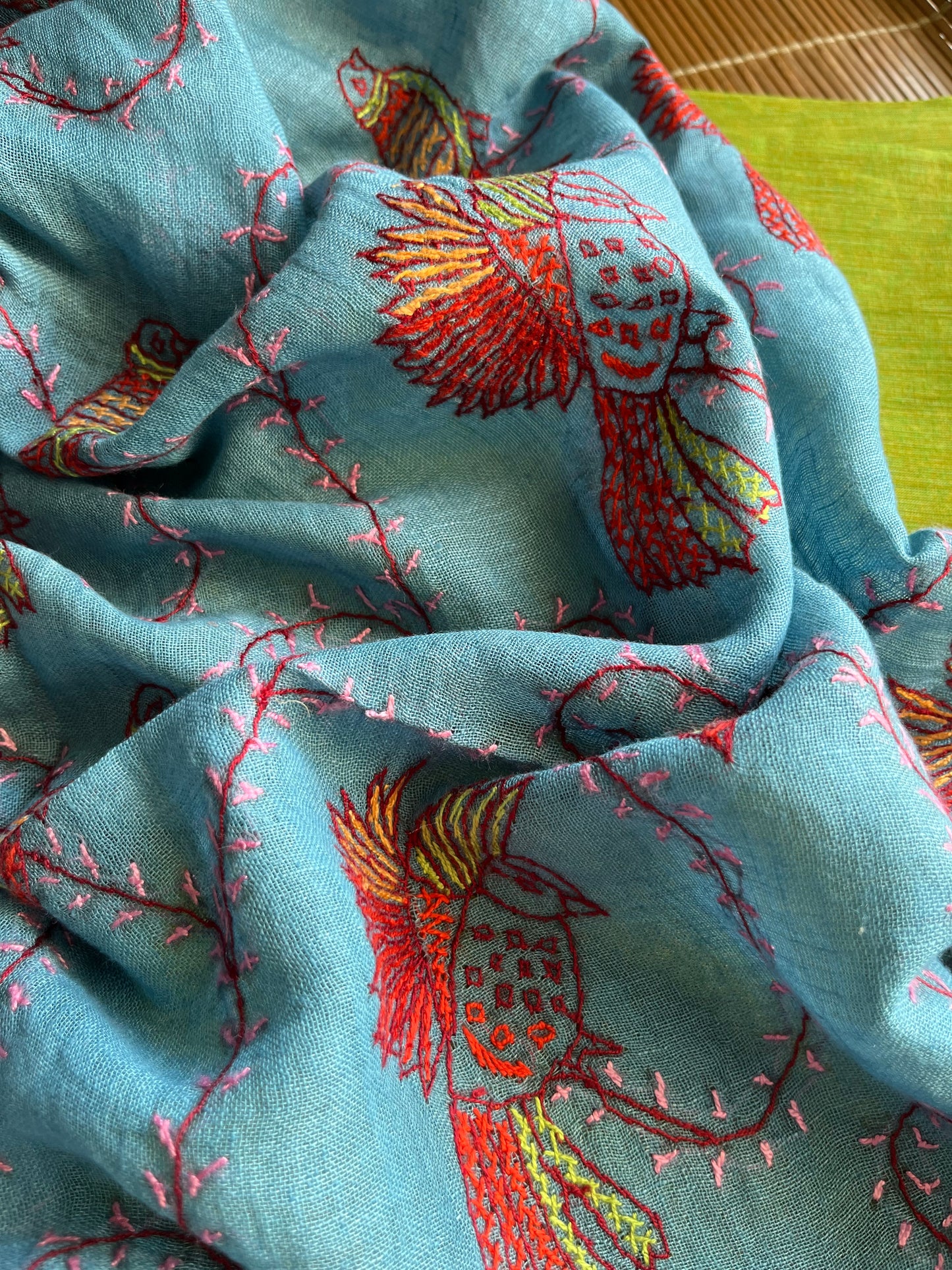 Linen sozni Dupatta set