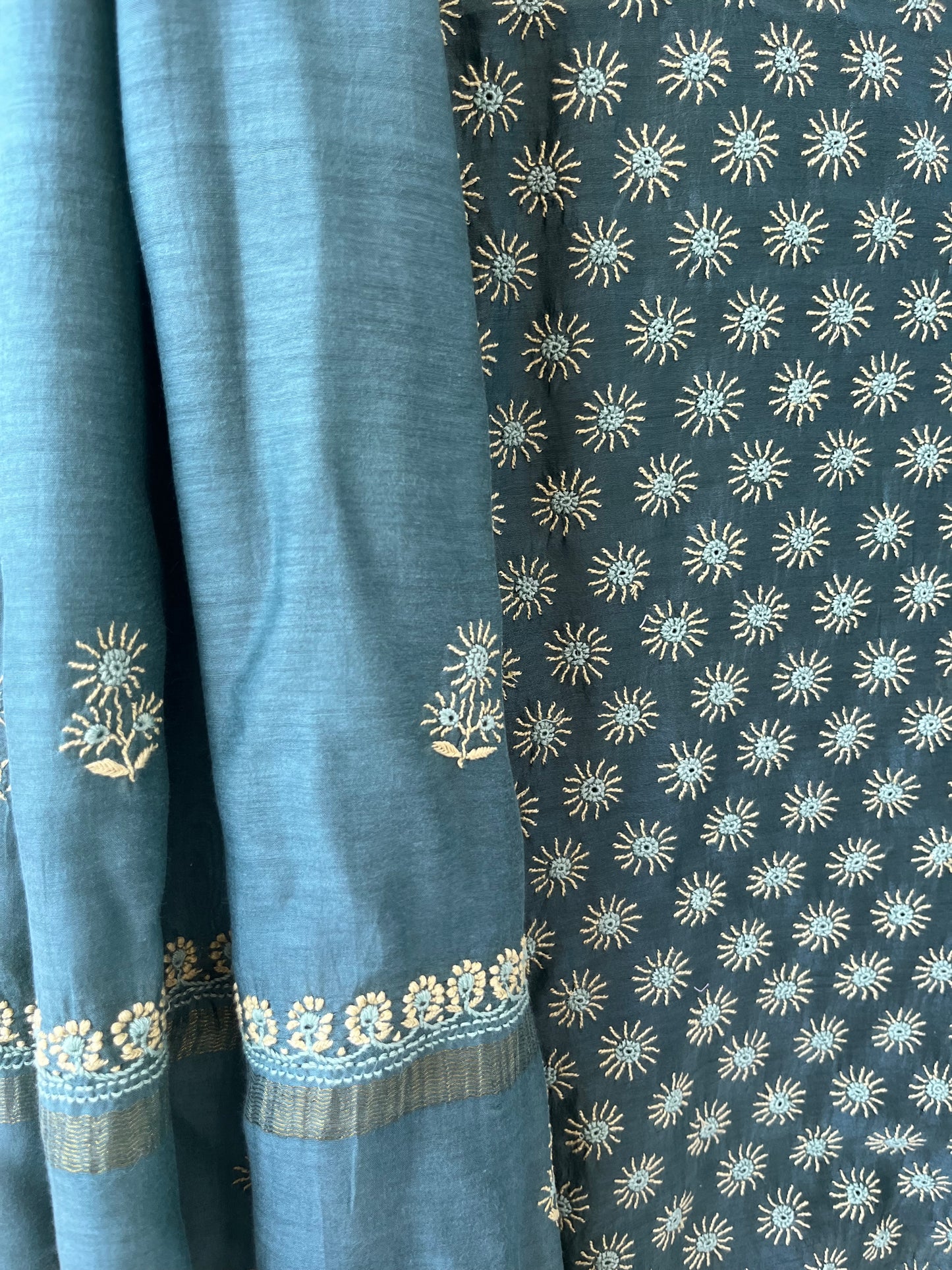 Chanderi Chikankari Kurta Dupatta