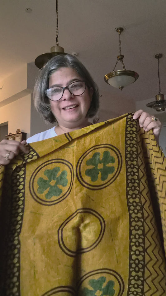 Linen Ajrakh Kurta and dupatta