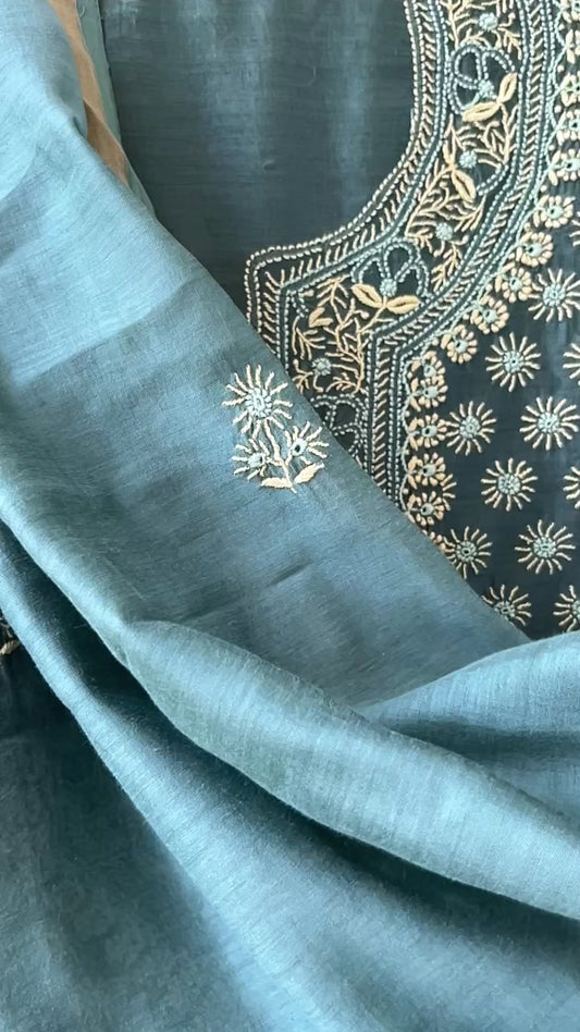Chanderi Chikankari Kurta Dupatta