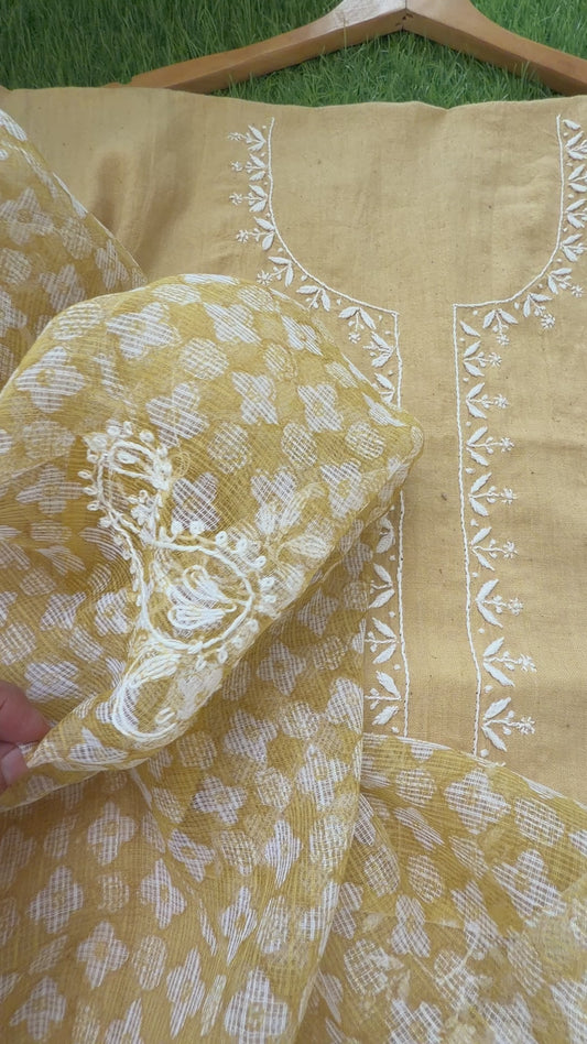 Kota Chikankari Dupatta khadi kurta