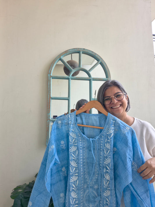 Rozana: Cotton chikankari kurta