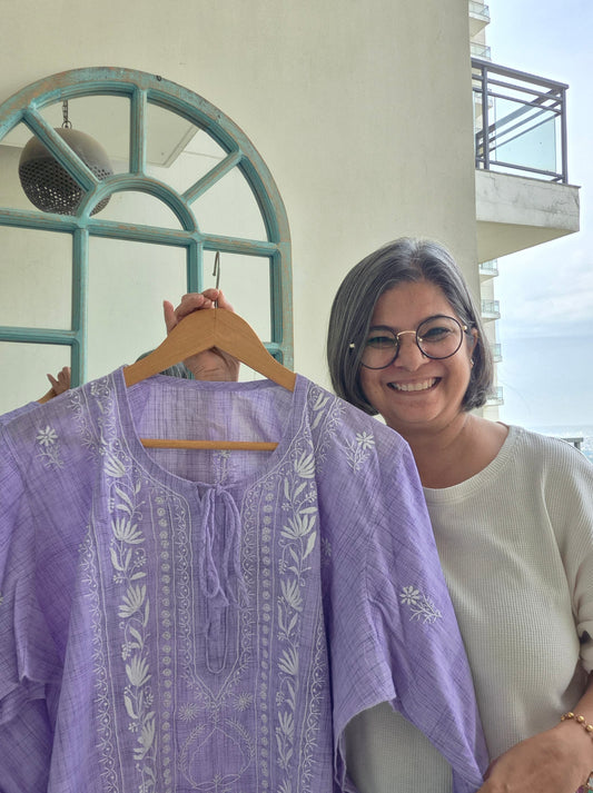 Rozana: Cotton chikankari kurta